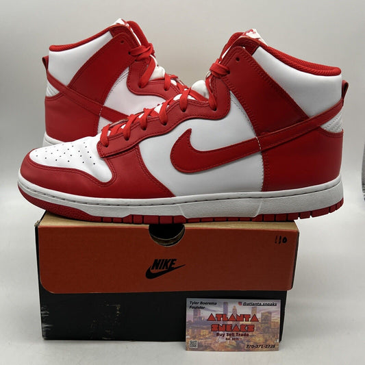 Size 12 - Nike Dunk High Championship Red White Leather (DD1399-106)