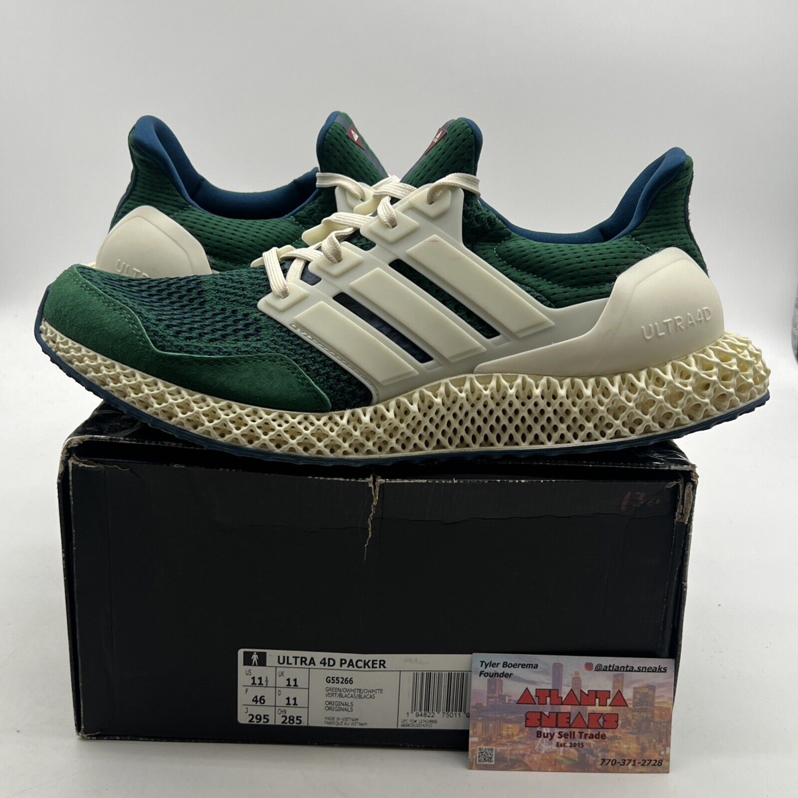 Size 11.5 - adidas Packer Shoes x Ultra 4D 2.0 Consortium Green (G55266)