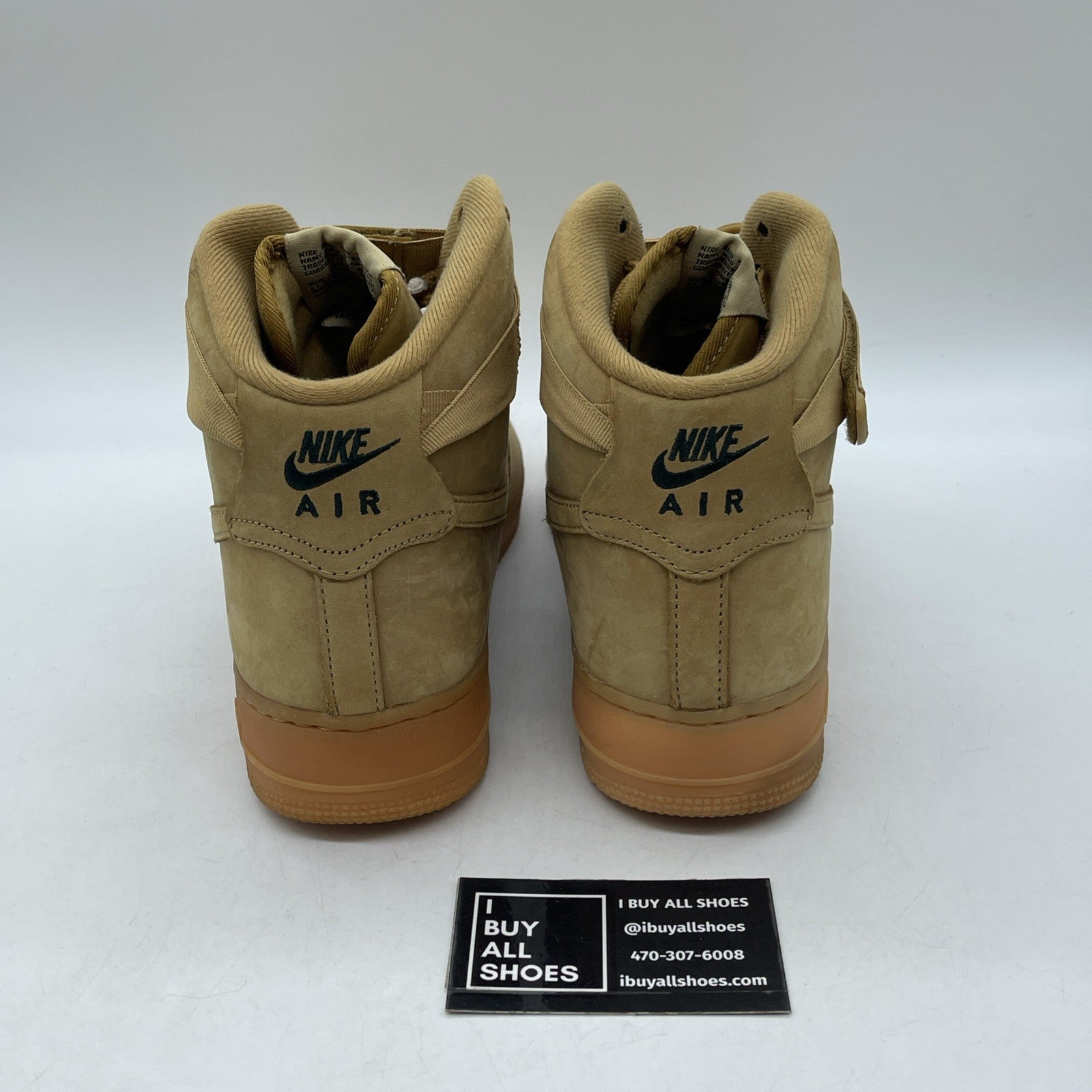 Size 10 - Nike Air Force 1 '07 LV8 WB High Flax Brown Suede (882096-200)