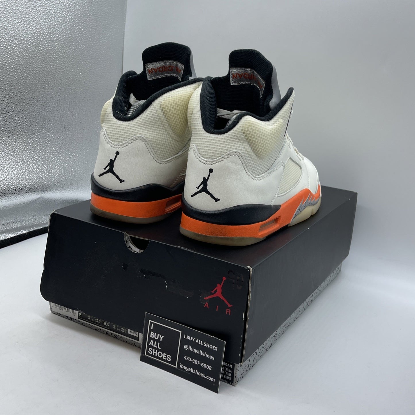 Size 8 - Jordan 5 Shattered Backboard Black Tan Orange Leather (DC1060-100)