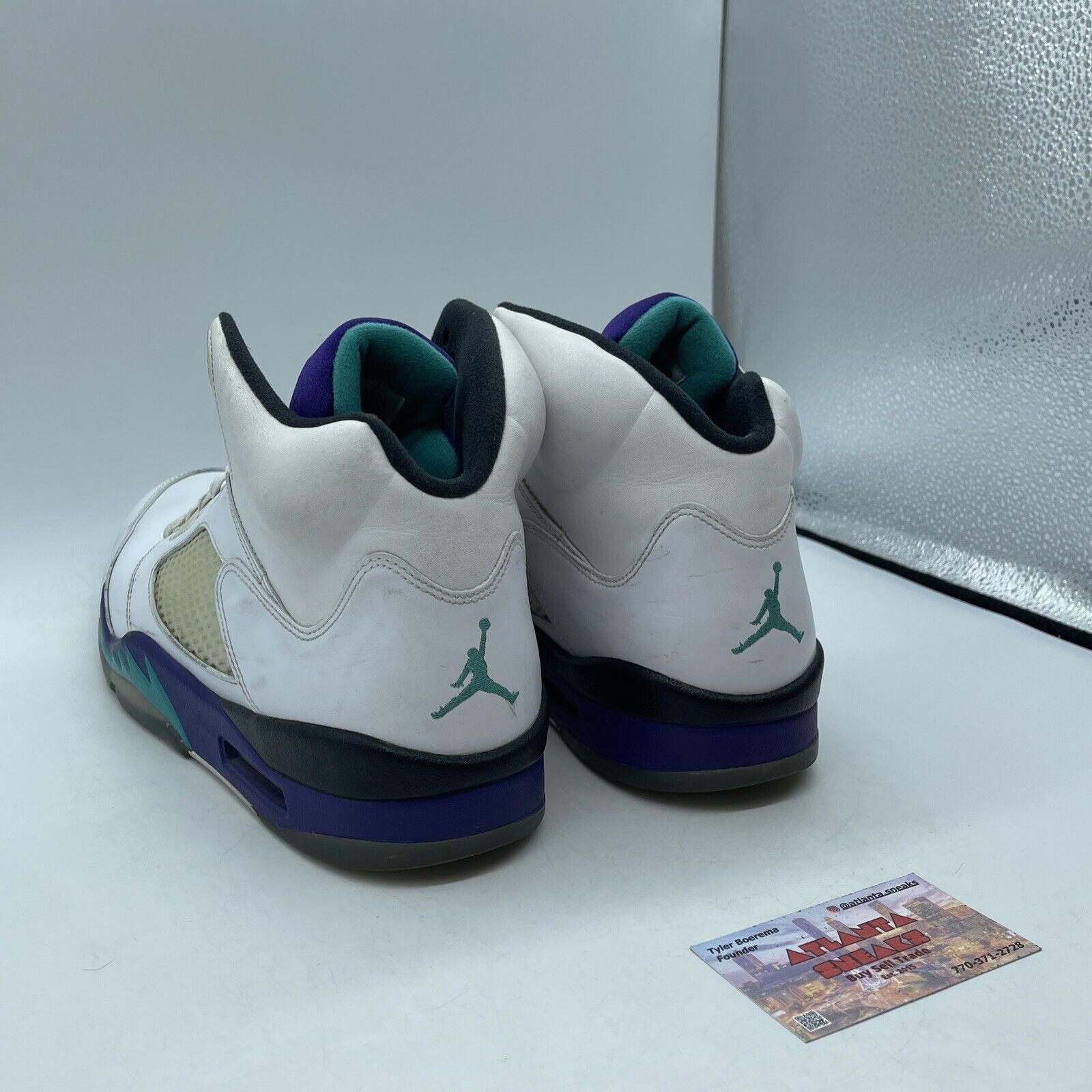 Size 12 - Jordan 5 Retro Grape Black Blue White Leather (136027-108)