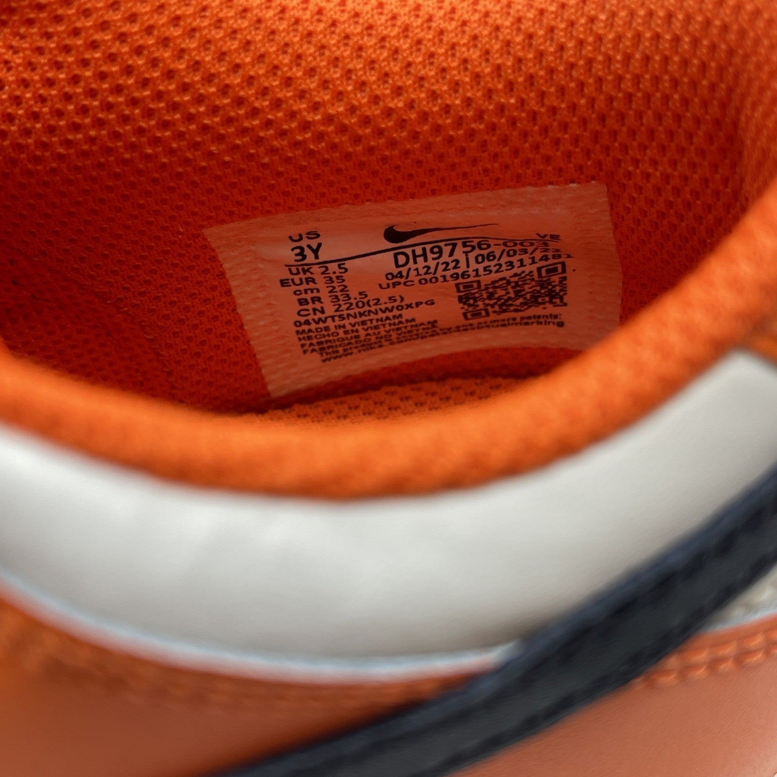 Size 3Y (PS) - Nike Dunk Low Halloween  Orange White Black (DH9756-003)