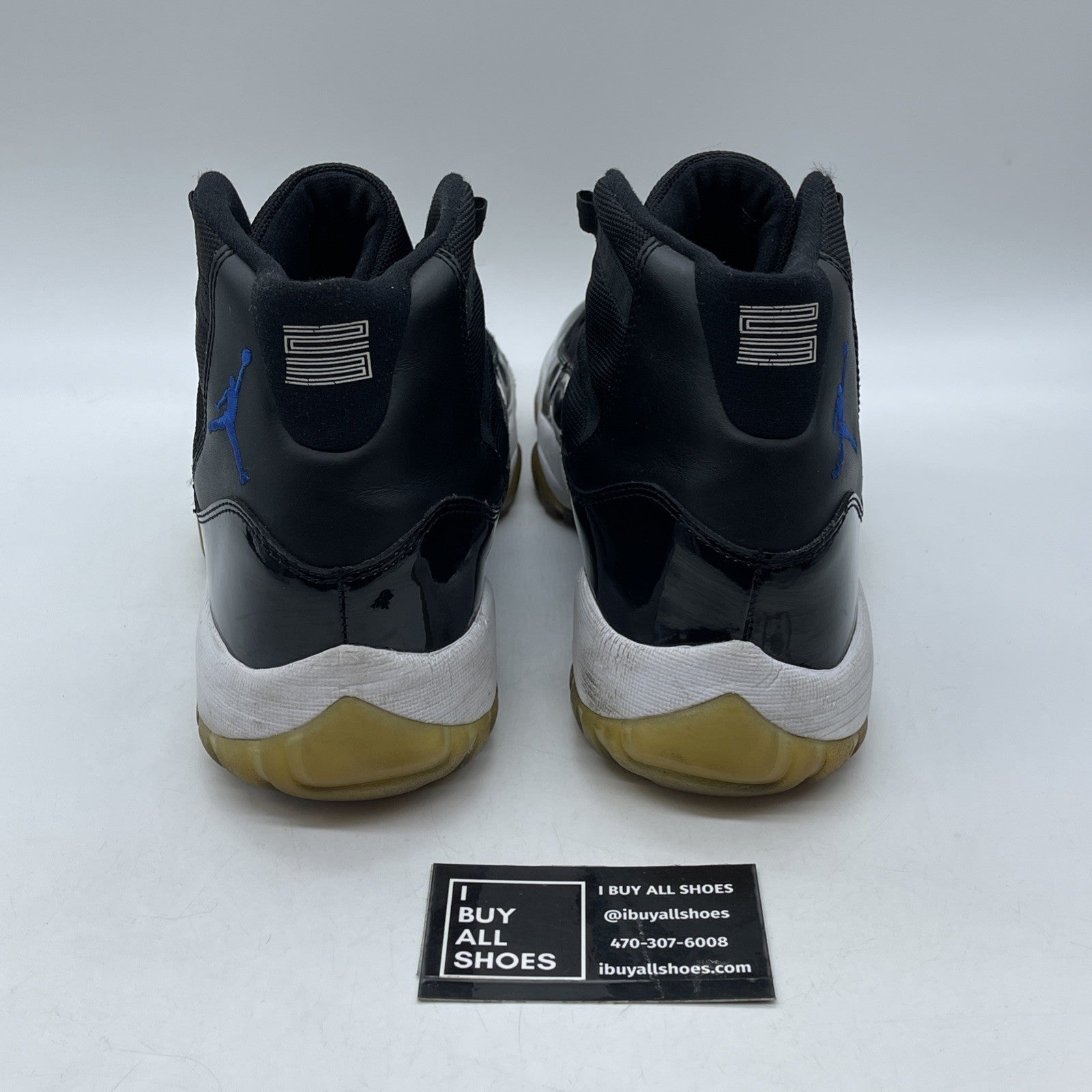 Size 13 - Air Jordan 11 Retro 2009 Space Jam Black Leather (378037-041)