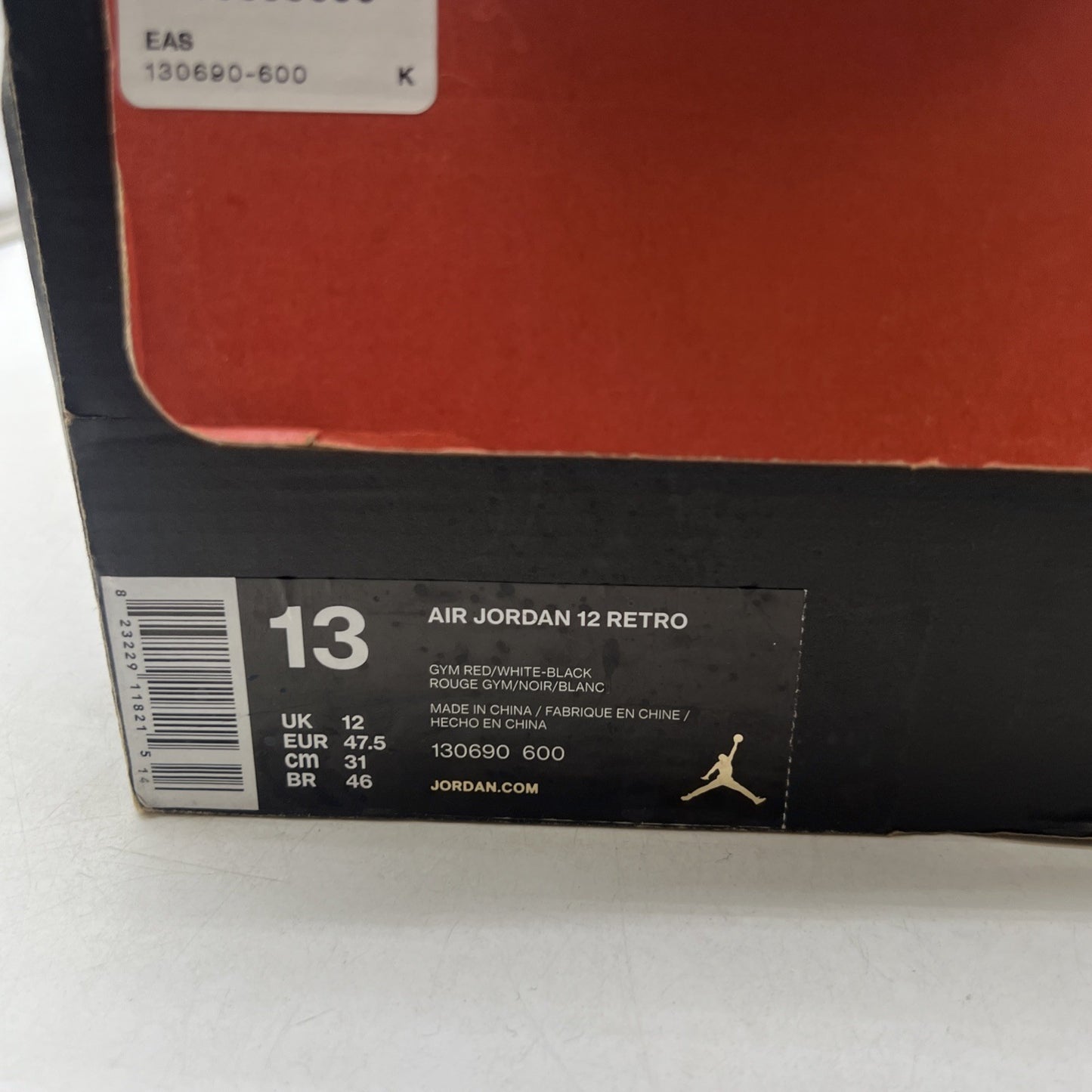 Size 13 - Air Jordan 12 Retro Gym Red (130690-600)