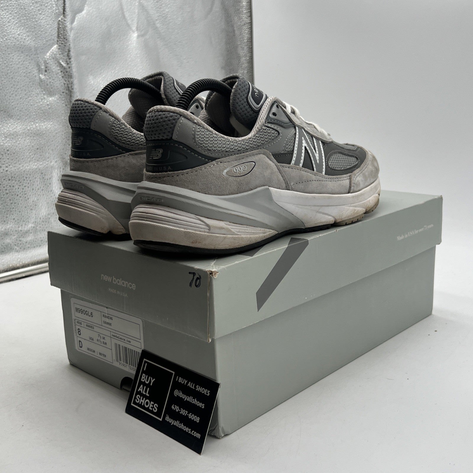 Size 8 - New Balance 990v6 Made in USA Castlerock (M990GL6)