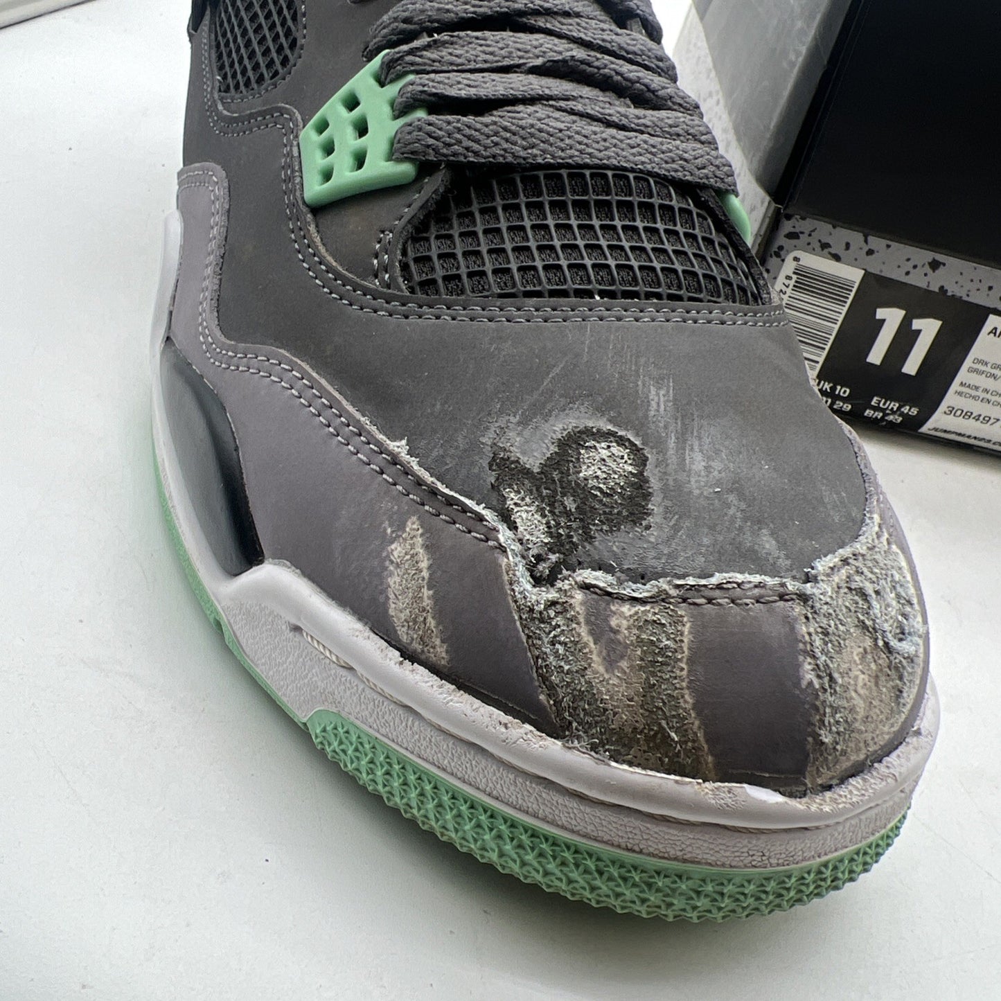 Size 11 - Air Jordan 4 Retro Green Glow 2013 (308497-033)