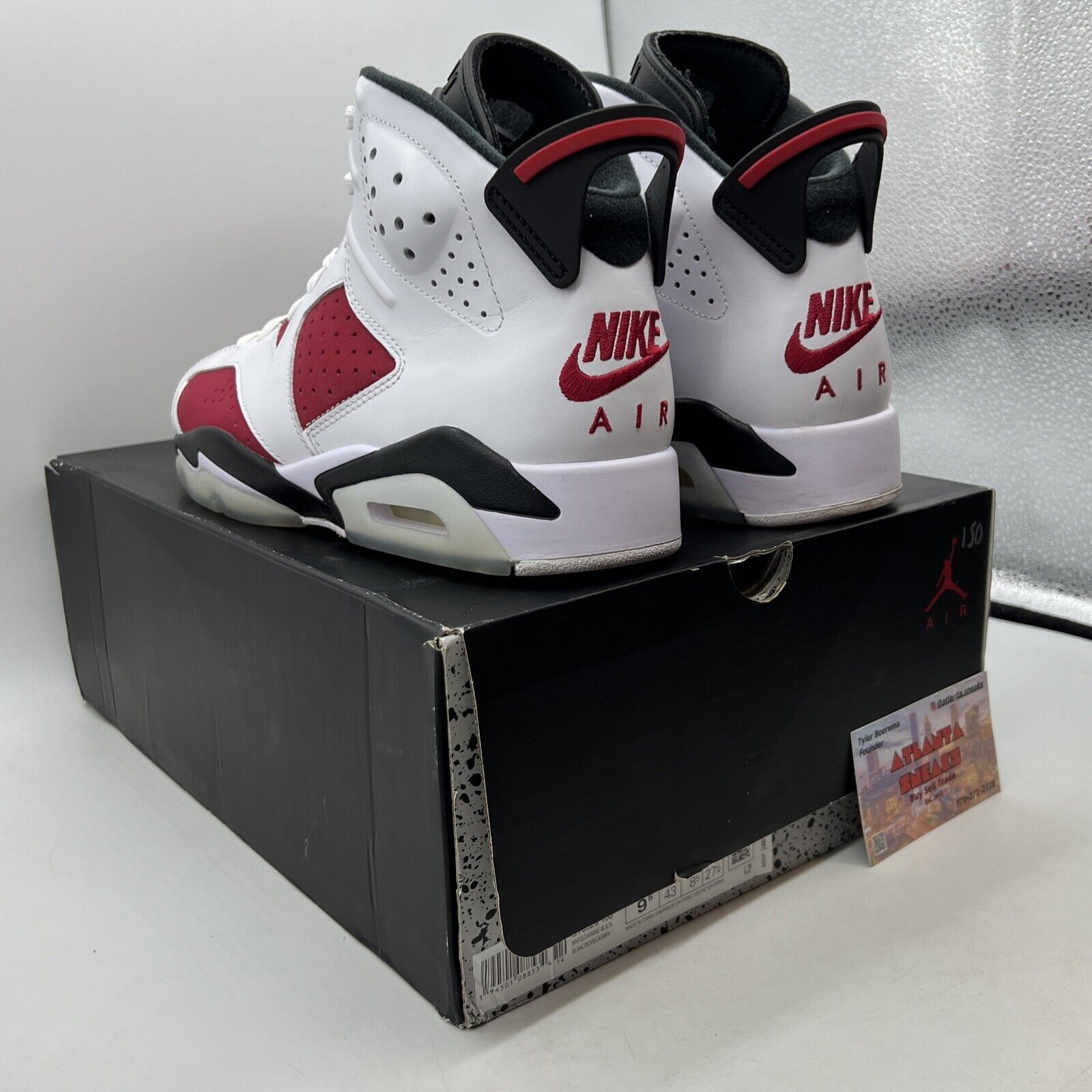 Size 9.5 - Jordan 6 Retro OG Mid Carmine White Leather Red Suede (CT8529-106)