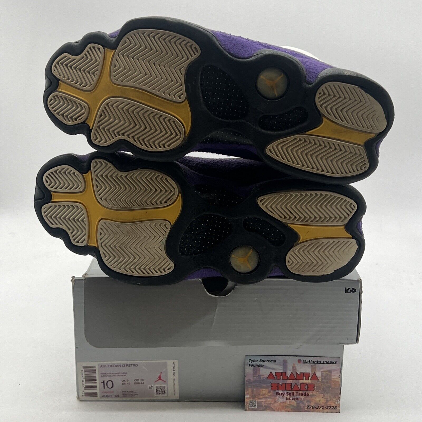 Size 10 - Air Jordan 13 Retro Lakers (414571-105)