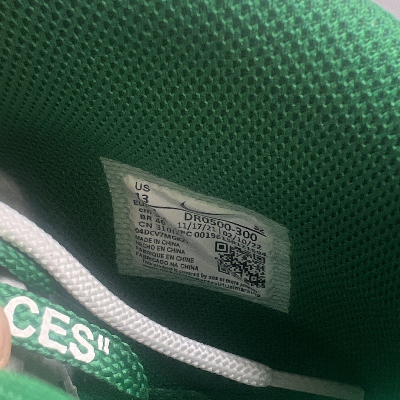 Size 13 - Nike Off-White x Air Force 1 SP Leather Mid Pine Green (DR0500-300)