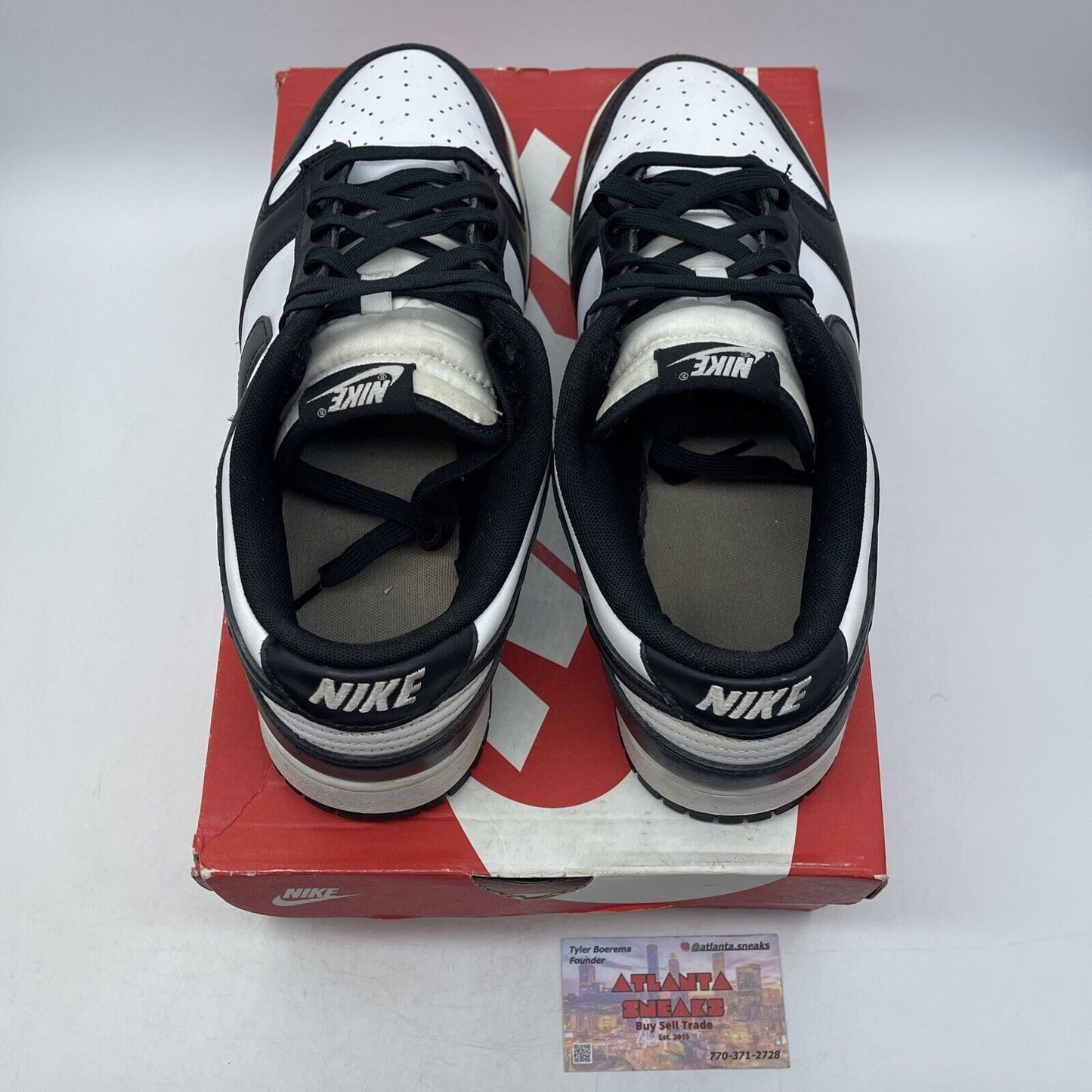 Size 10.5 - Nike Dunk Low Black White Leather (DD1391-100)