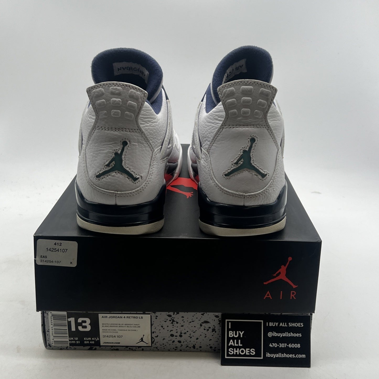 Size 13 - Air Jordan 4 Retro LS Columbia (314254-107)