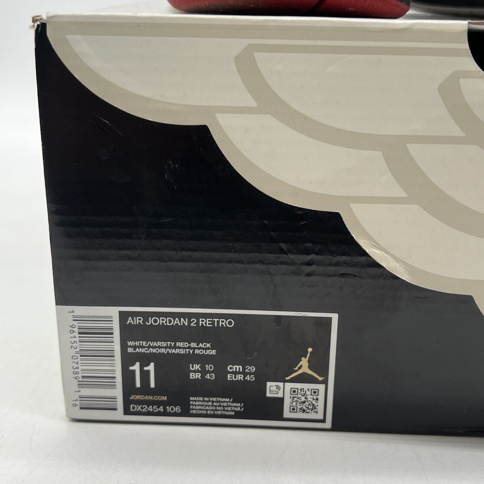 Size 11 - Jordan 2 Retro Mid Chicago White Red Black Leather (DX2454-106)