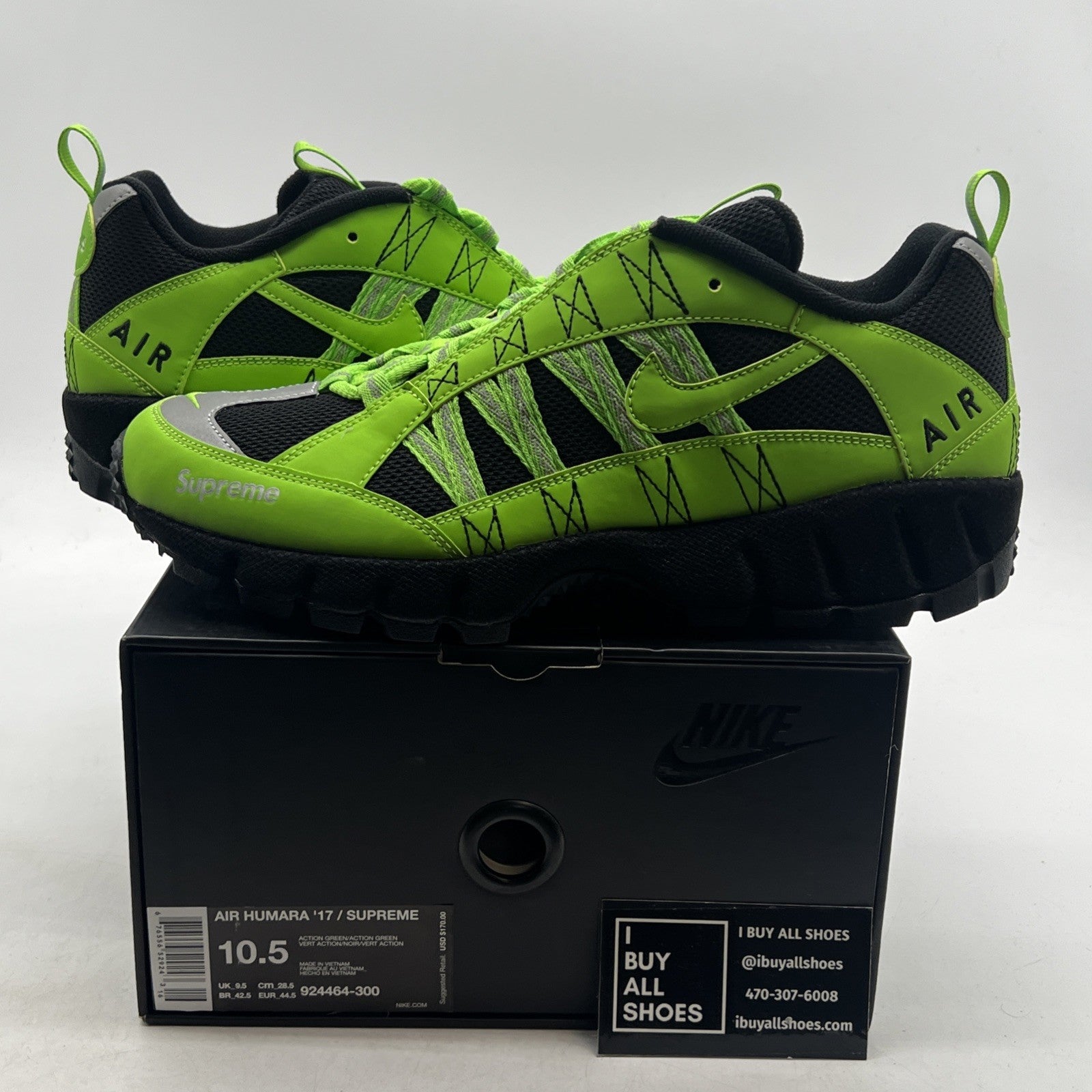 Size 10.5 - Nike Supreme x Air Humara 17 Green (924464-300)