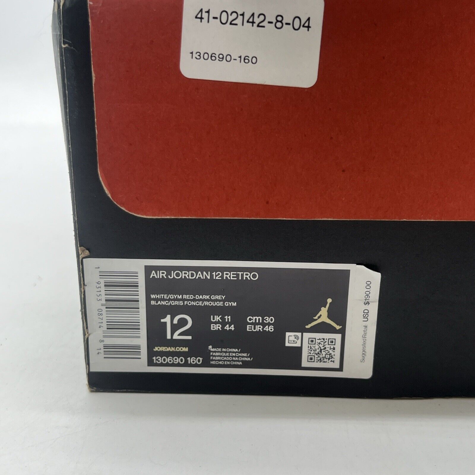 Size 12 - Air Jordan 12 Retro Dark Grey (130690-160)