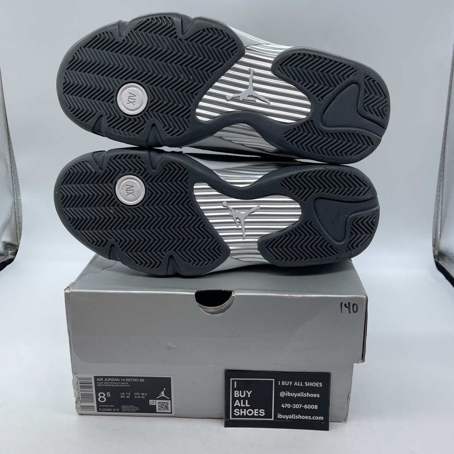 Size 8.5 - Nike Air Jordan 14 Retro Flint Grey White Suede (FJ3460-012)
