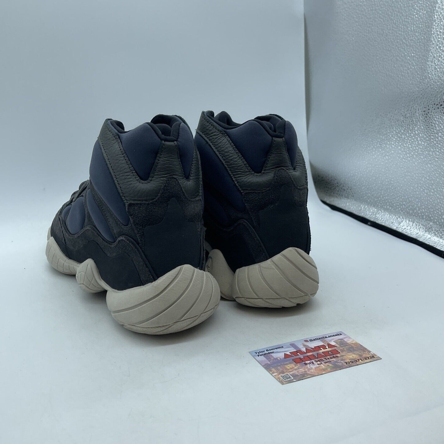 Size 10 - adidas Yeezy 500 High Slate Blue Grey Brown Suede Leather (FW4968)