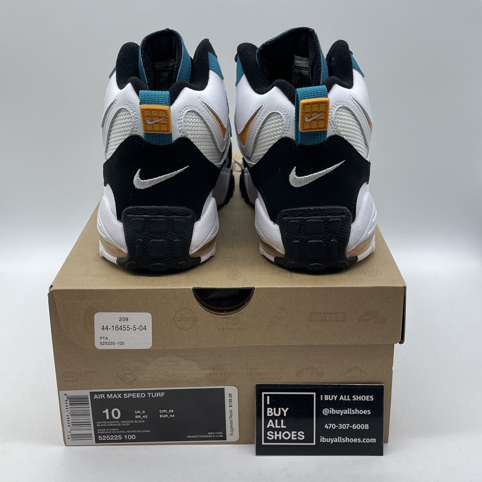 Size 10 - Nike Air Max Speed Turf Dan Marino Black Suede Leather (525225-100)