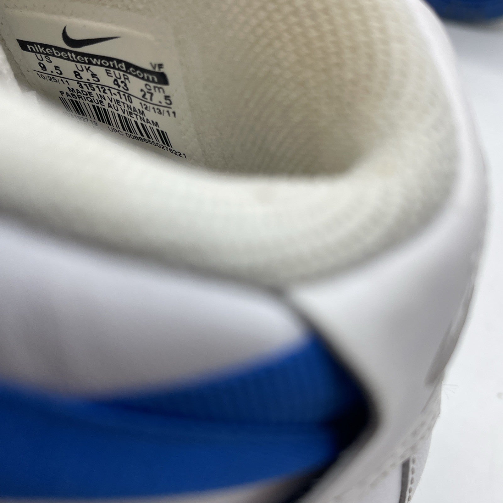 Size 9.5 - Nike Air Force 1 '07 High White Soar Blue (315121-110)