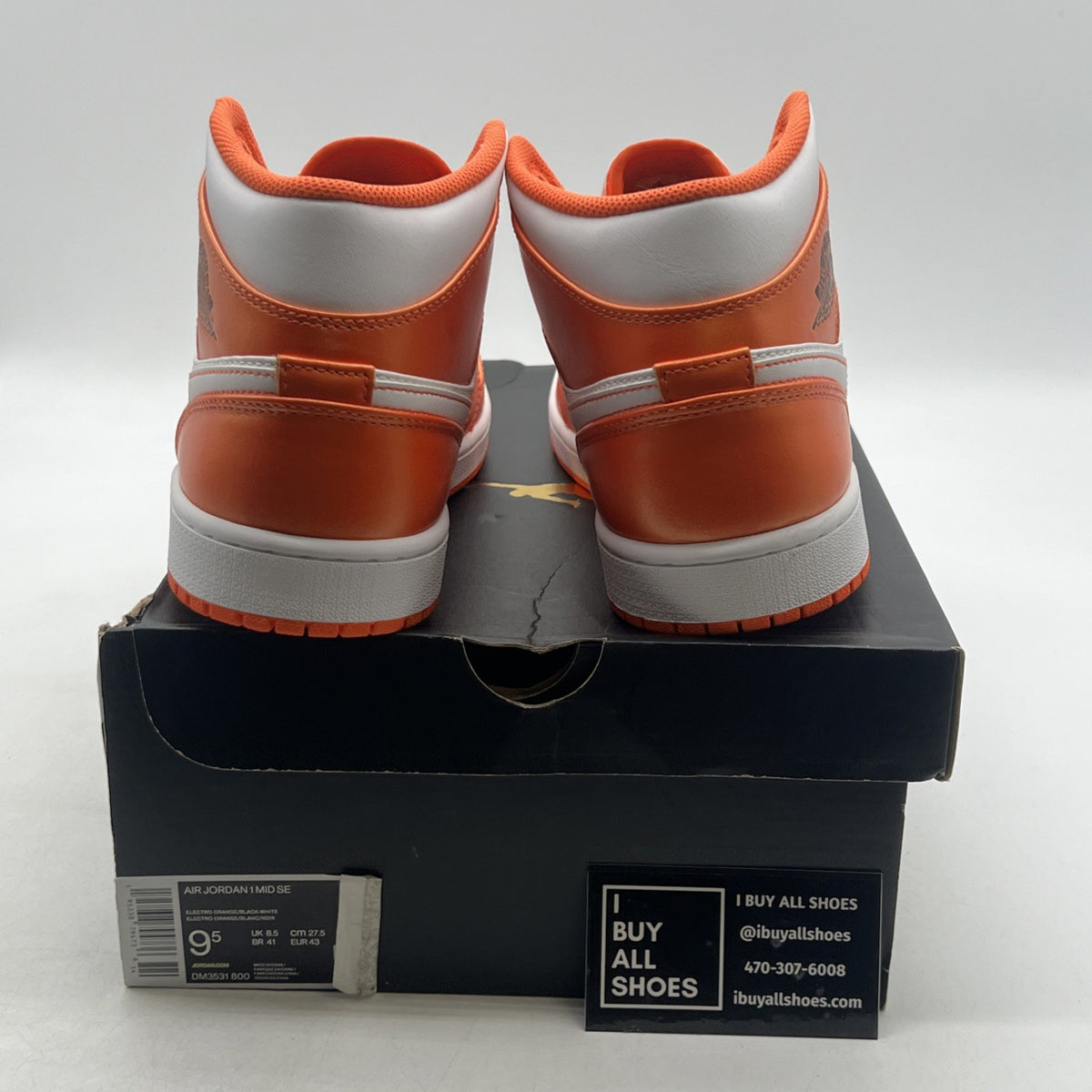 Size 9.5 - Air Jordan 1 SE Mid Electro Orange (DM3531-800)