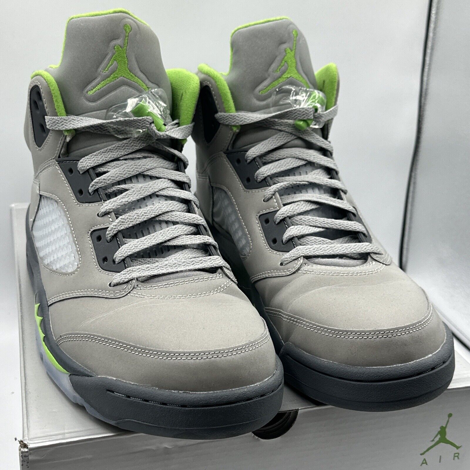 Size 12 - Jordan 5 Retro Green Bean Reflective Green Grey Silver CIean OG All
