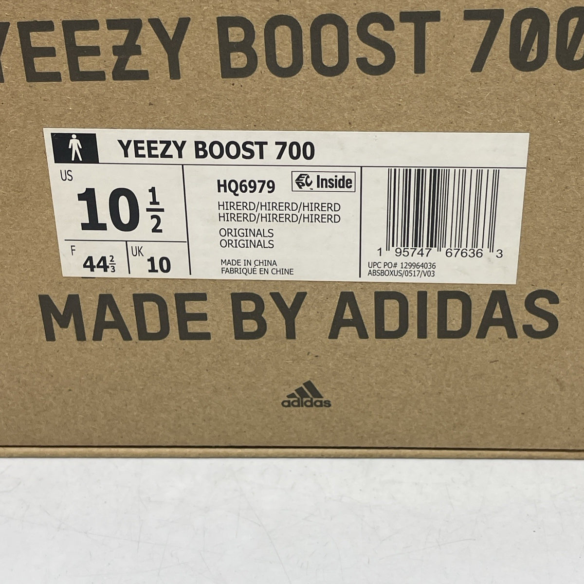 Size 10.5 - Adidas Yeezy Boost 700 Hi-Res Red (HQ6979)