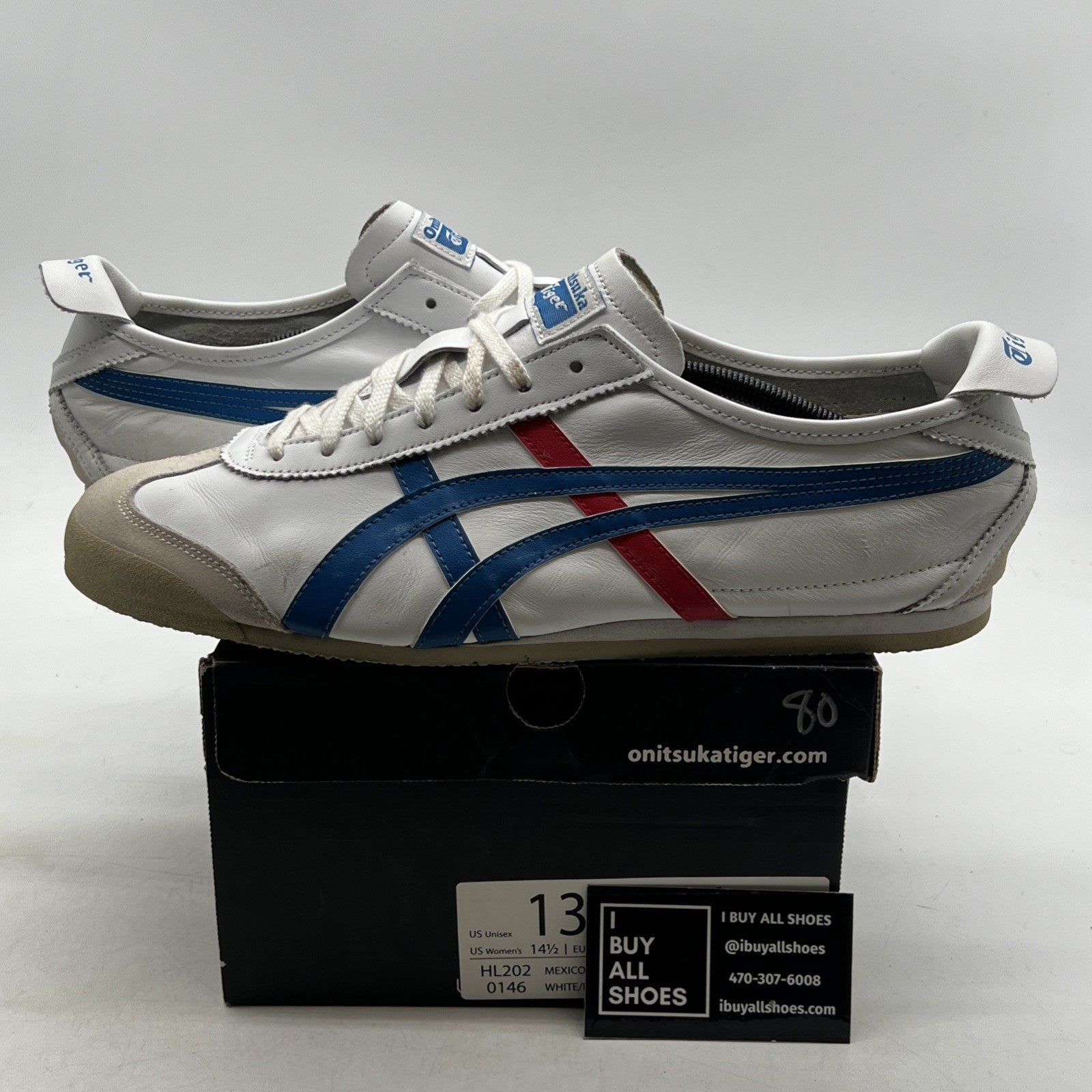 Size 13 - Asics Onitsuka Tiger Mexico 66 Sneakers White US (HL202)
