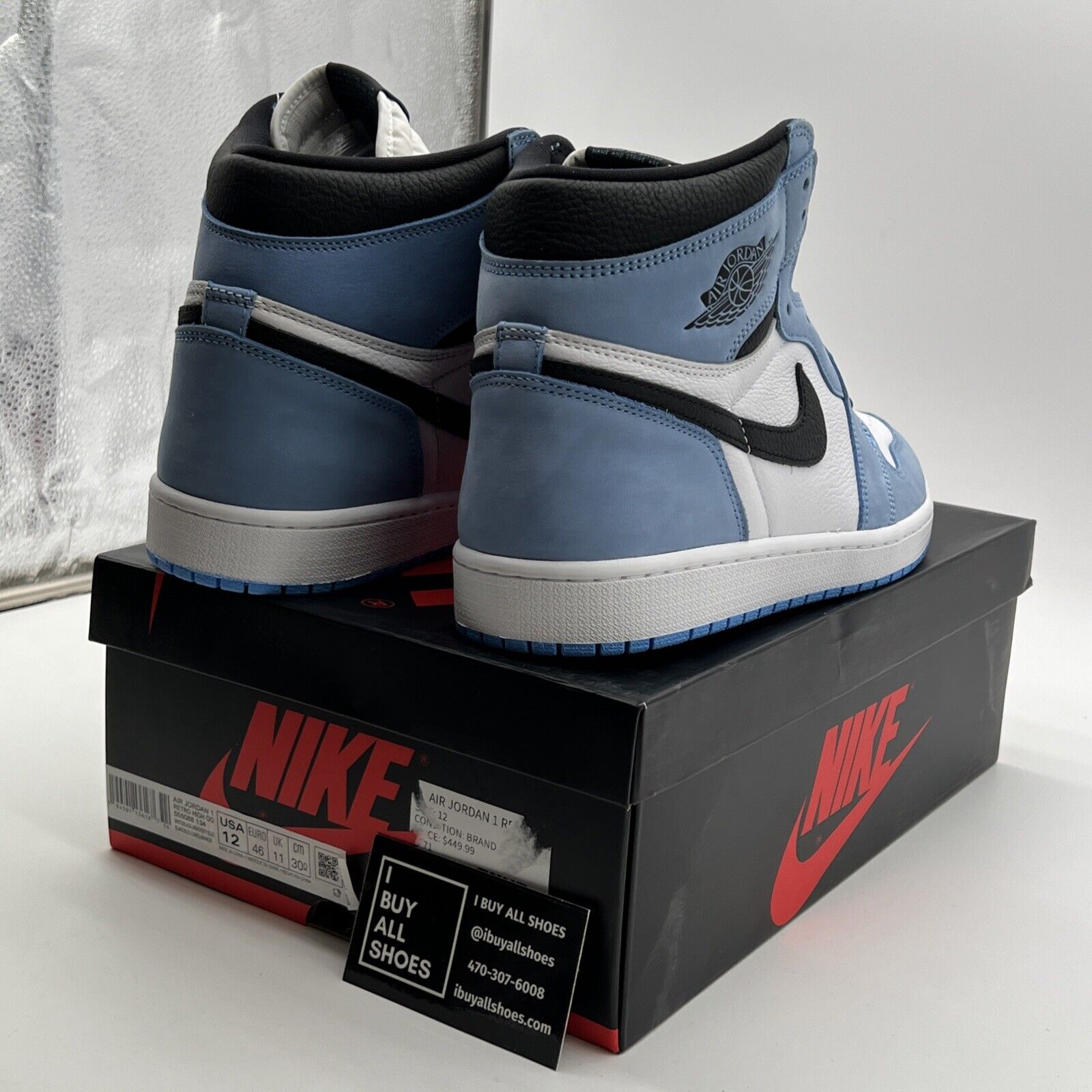 Size 12 - Air Jordan 1 Retro OG High University Blue (555088-134)