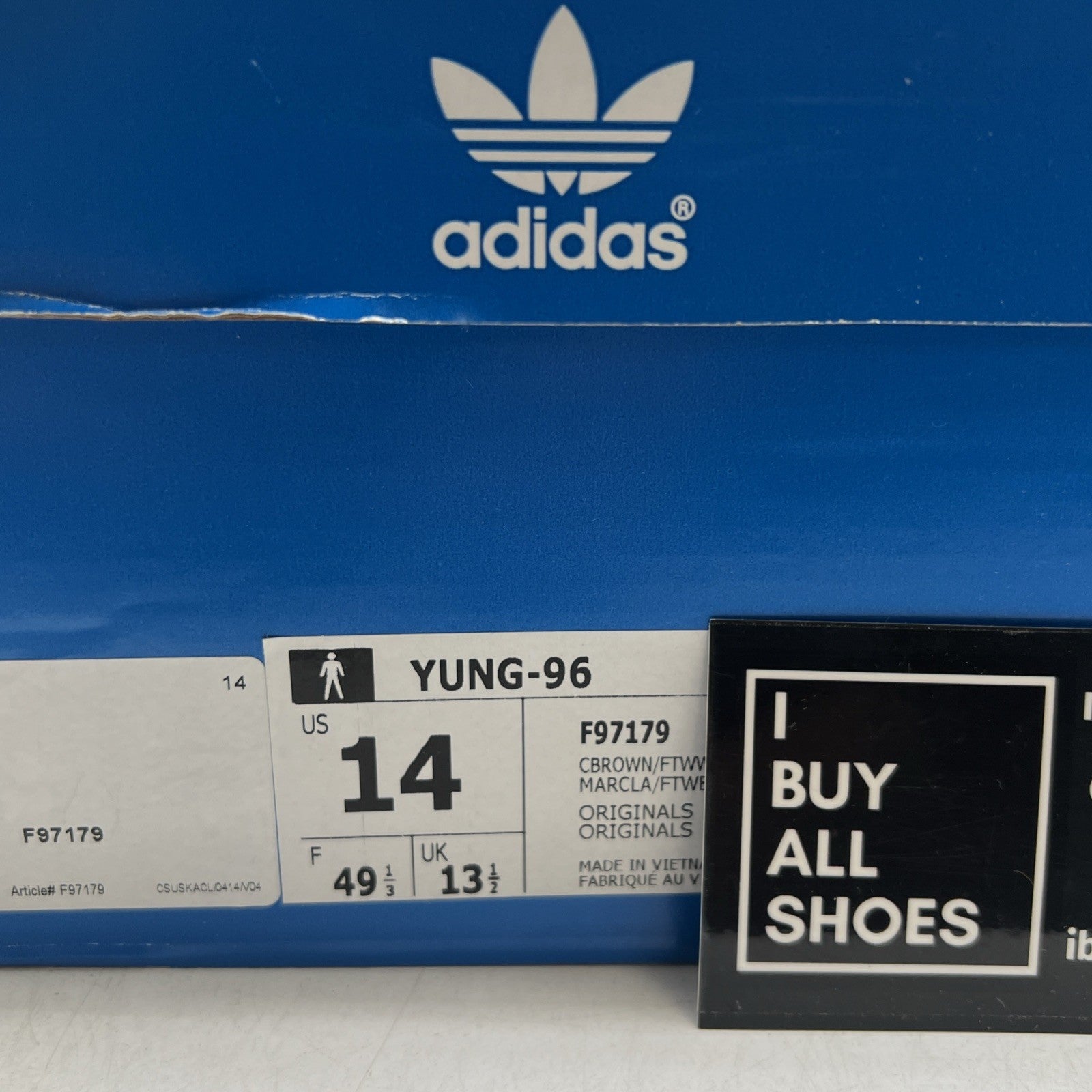 Size 14 - adidas Yung-96 Orange (F97179)