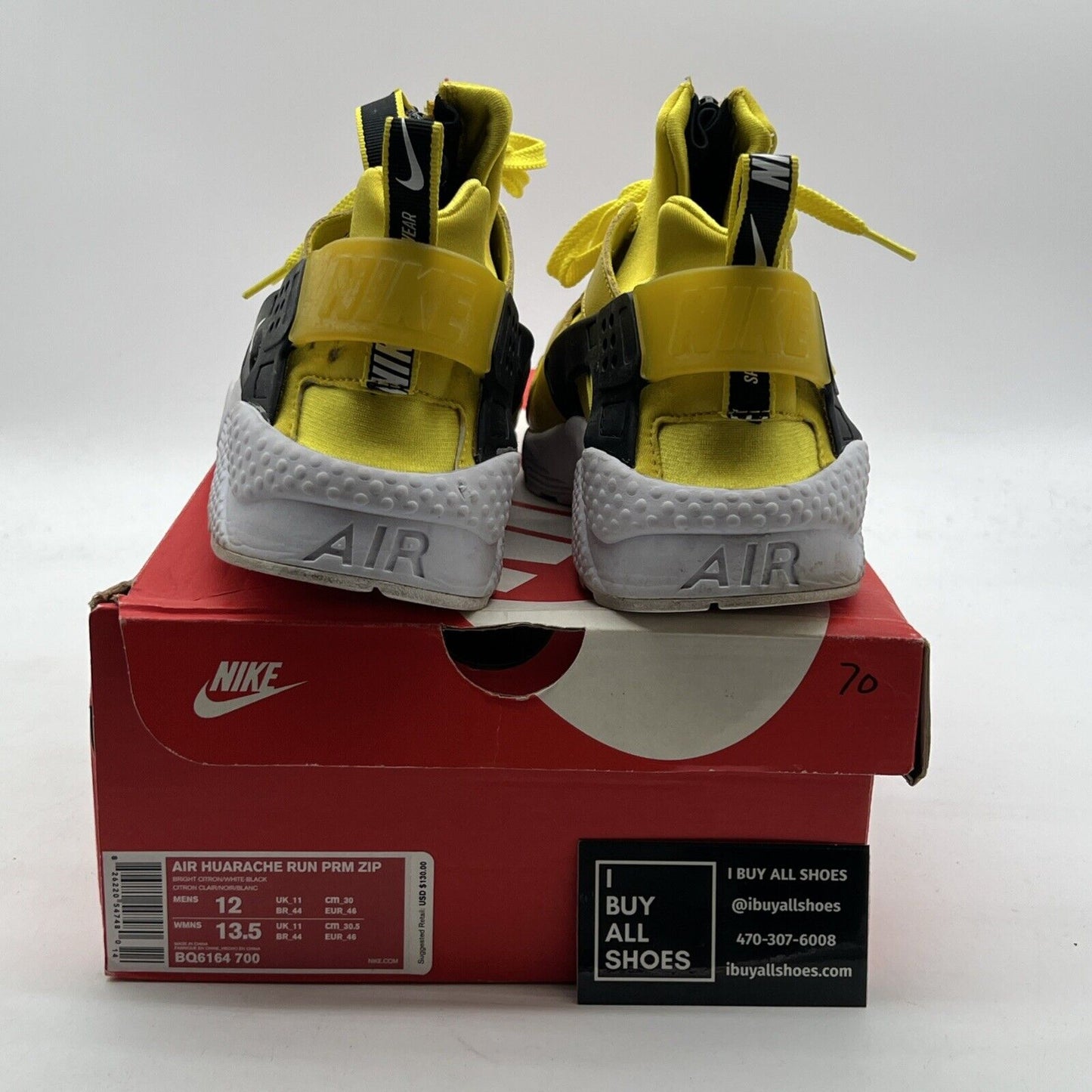 Size 12 - Nike Air Huarache Zip Bright Citron (BQ6164-700)
