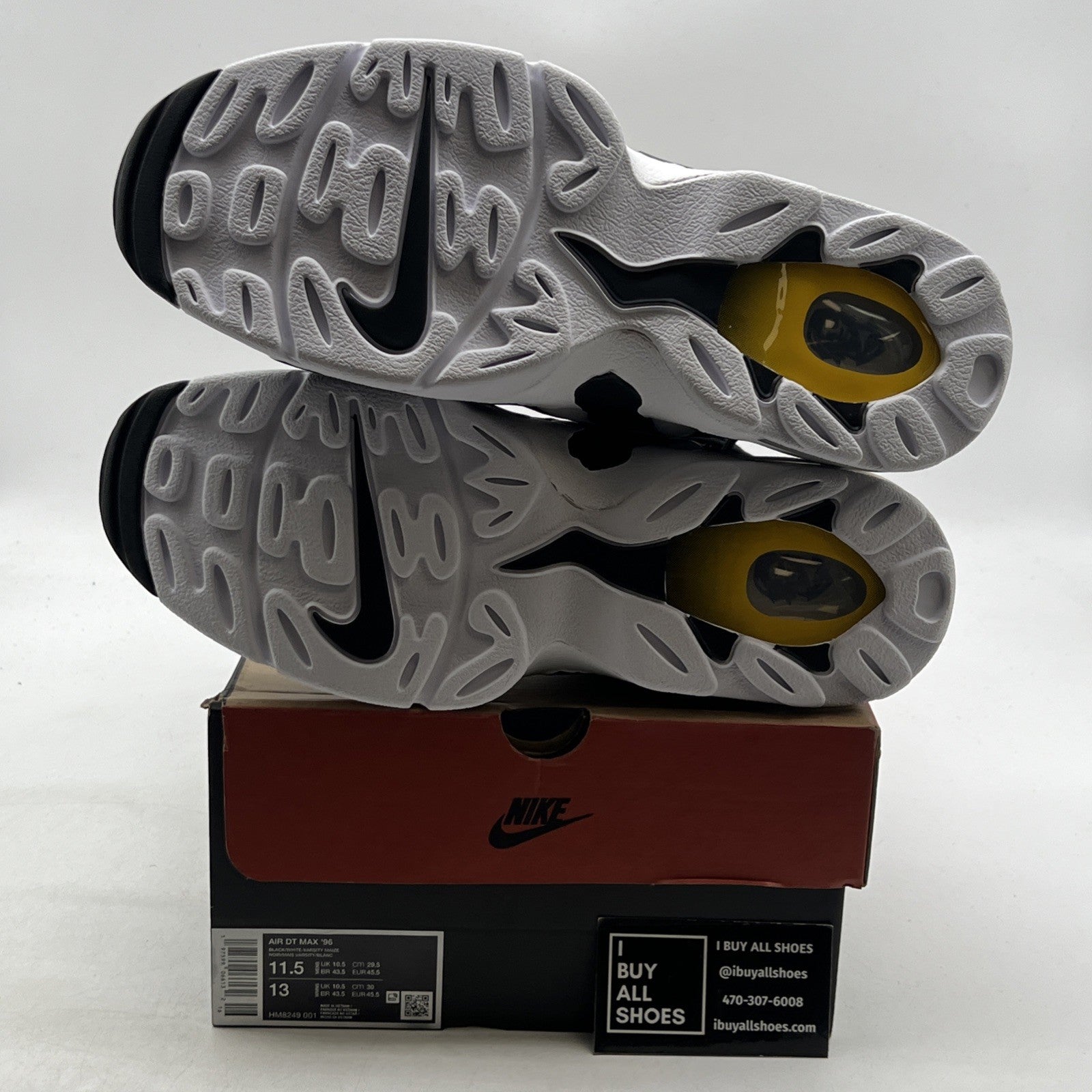 Size 11.5 -  Air Dt Max ‘96 Black White 2024 Yellow Suede Leather  (HM8249-001)