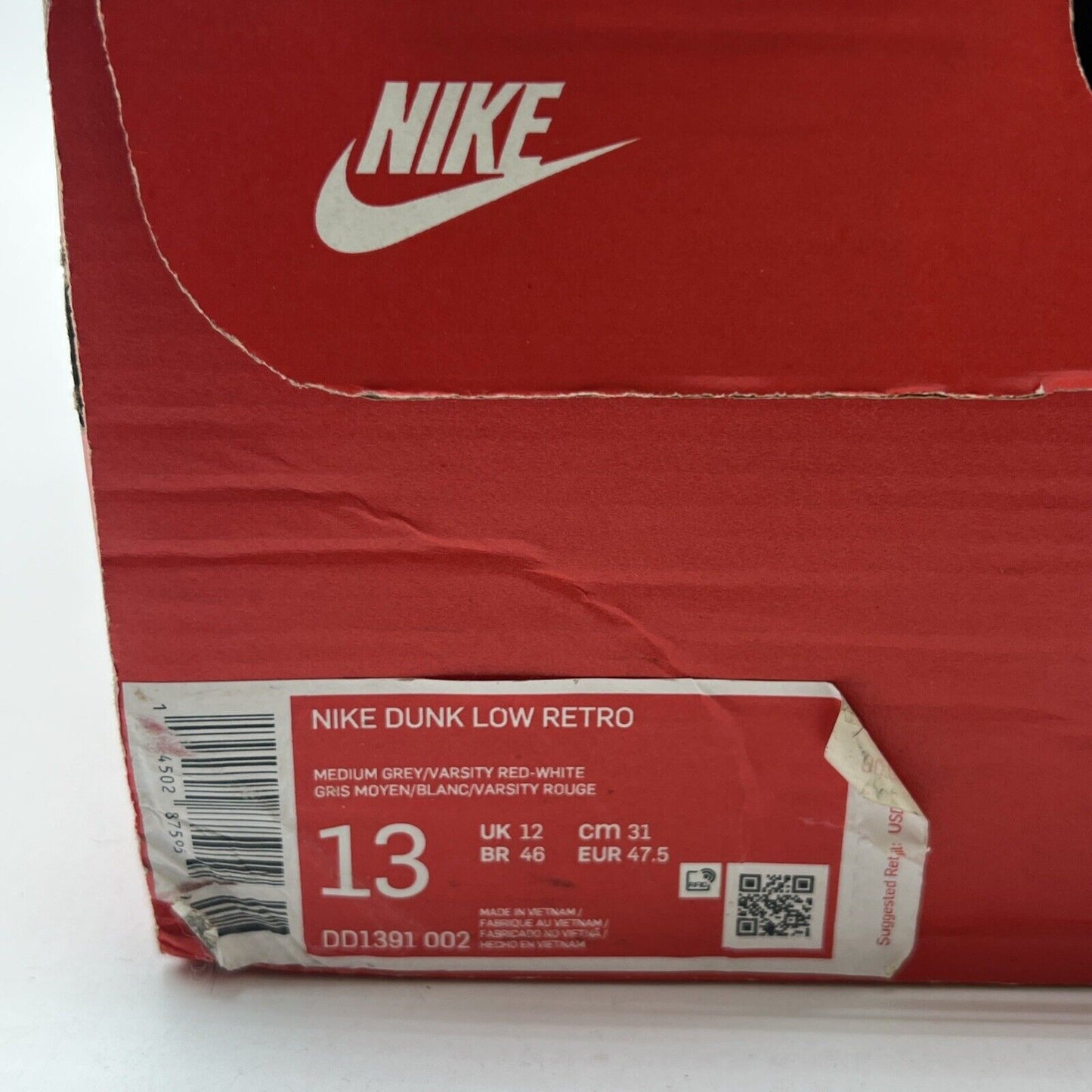 Size 13 - Nike Dunk Low SP UNLV 2021 (DD1391-002)