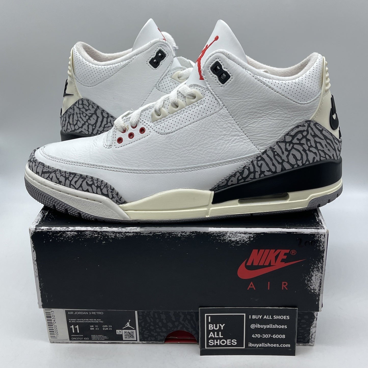 Size 11 - Air Jordan 3 Retro Mid White Cement Reimagined (DN3707-100)