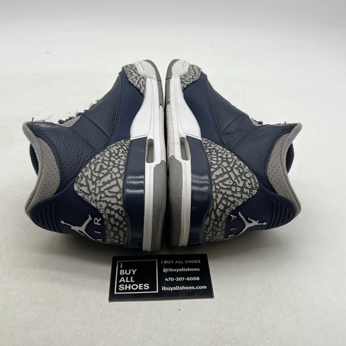 Size 6Y - Air Jordan 3 Retro "Georgetown" Midnight Navy/Cement (398614-401)