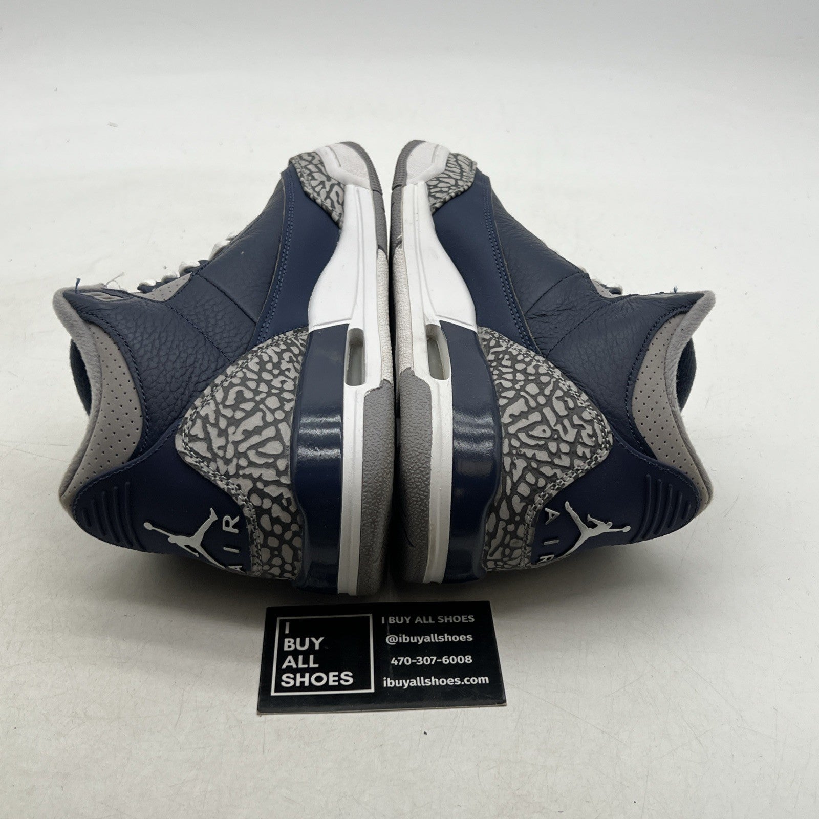 Size 6Y - Air Jordan 3 Retro "Georgetown" Midnight Navy/Cement (398614-401)