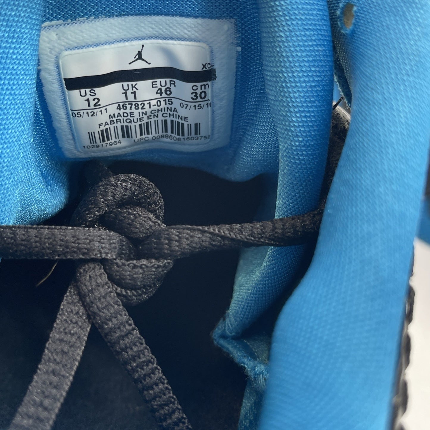 Size 12 - Jordan CP 2 Quick Black Orion Blue Black Blue (467821-015)