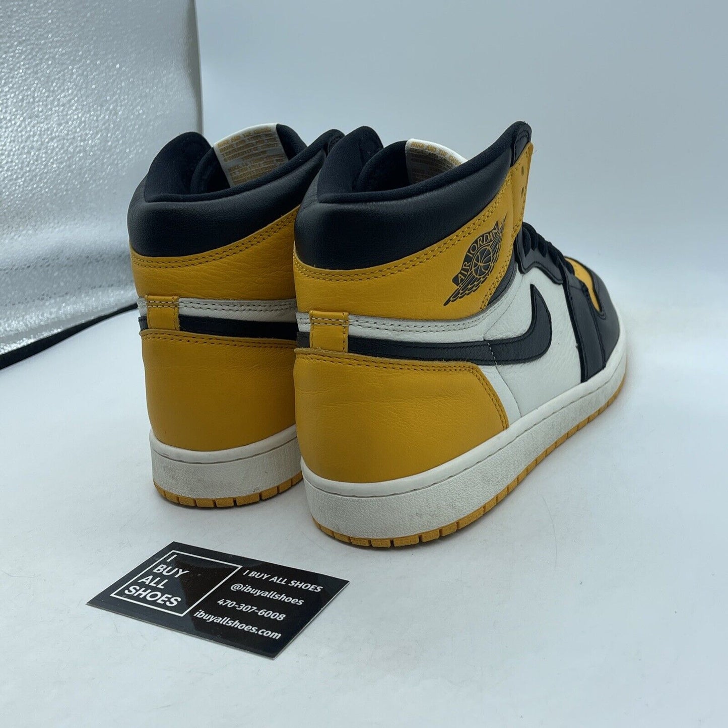 Size 8.5 - Jordan 1 Retro OG High Yellow Toe Black White Leather (555088-711)