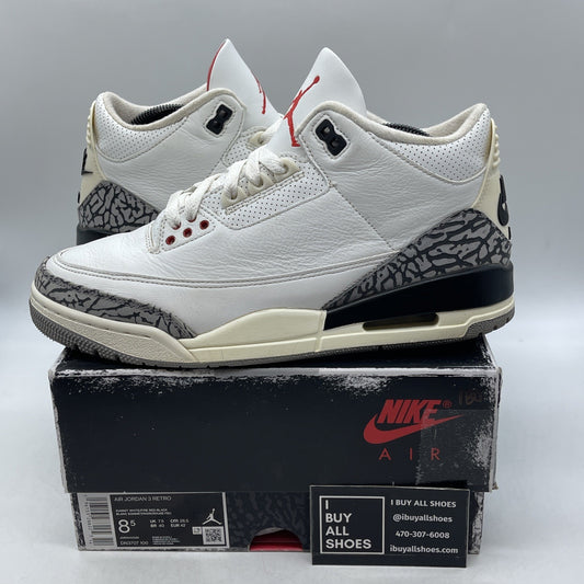 Size 8.5 - Air Jordan 3 Retro Mid White Cement Reimagined (DN2707-100)