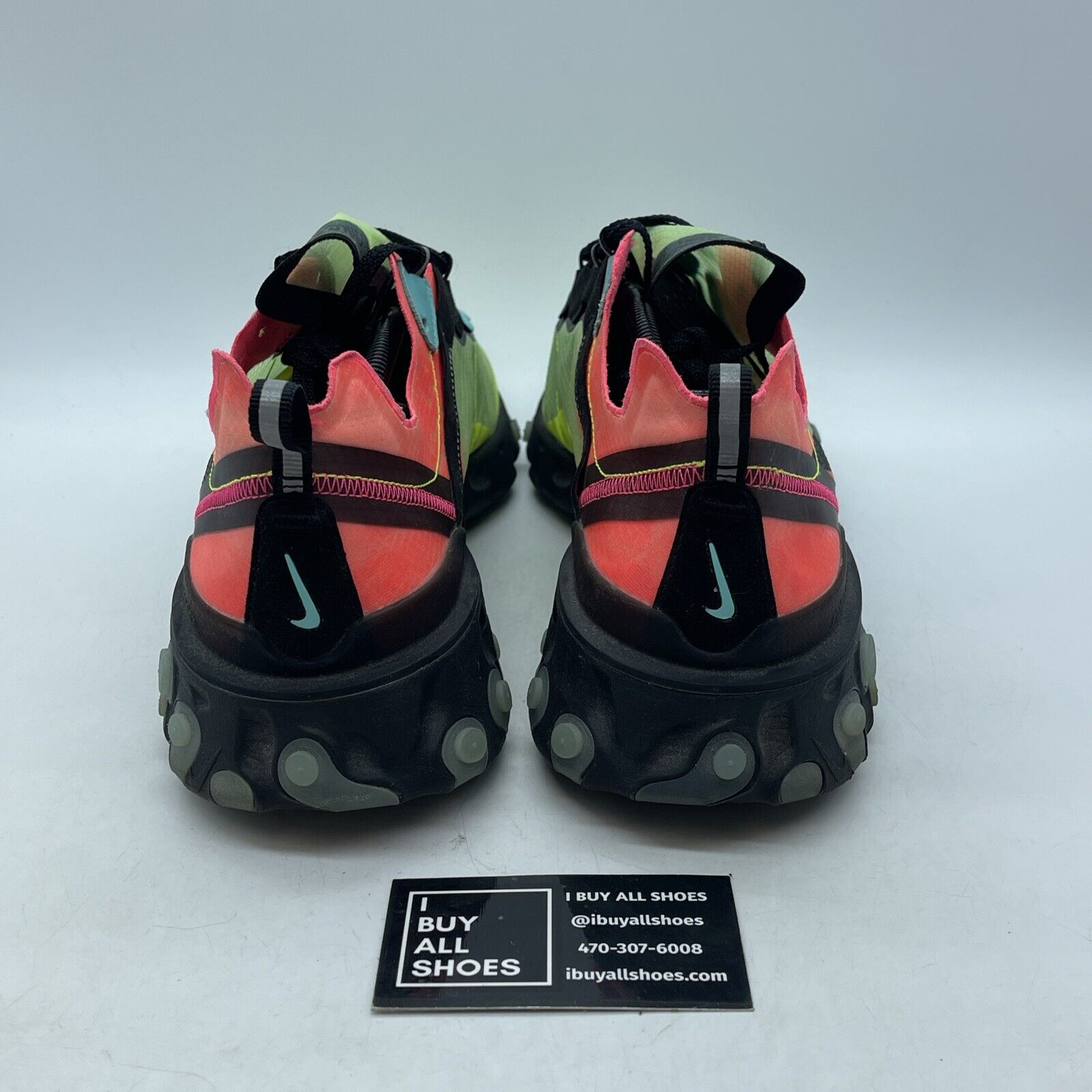 Size 13 - Nike React Element 87 Hyper Fusion Pink Blue Black Suede (AQ1090-700)