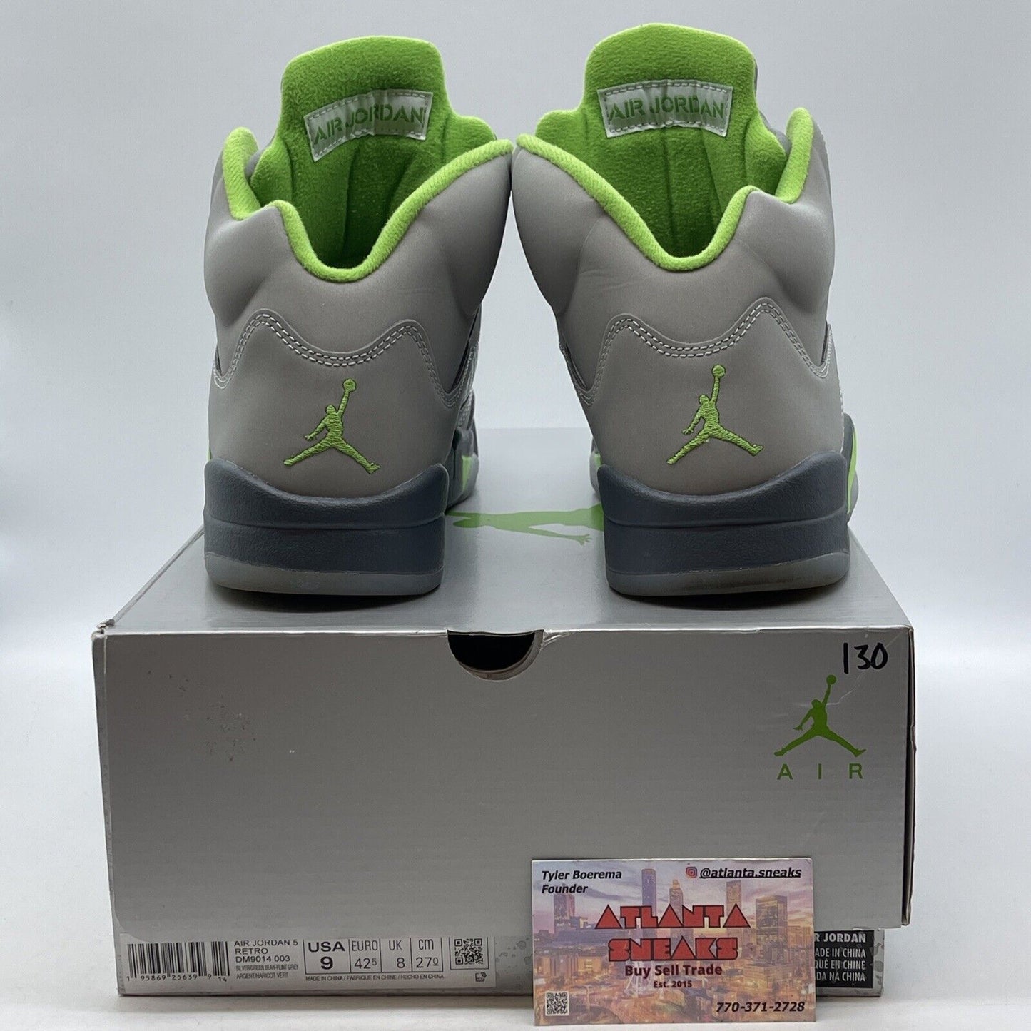 Size 9 - Jordan 5 Retro Green Bean Grey (DM9014-003)