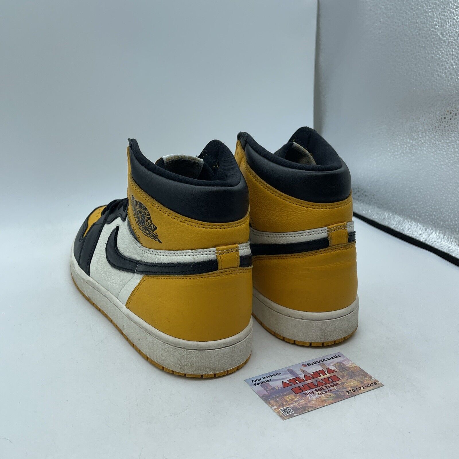 Size 11 - Jordan 1 Retro OG High Yellow Toe Black White Leather (555088-711)