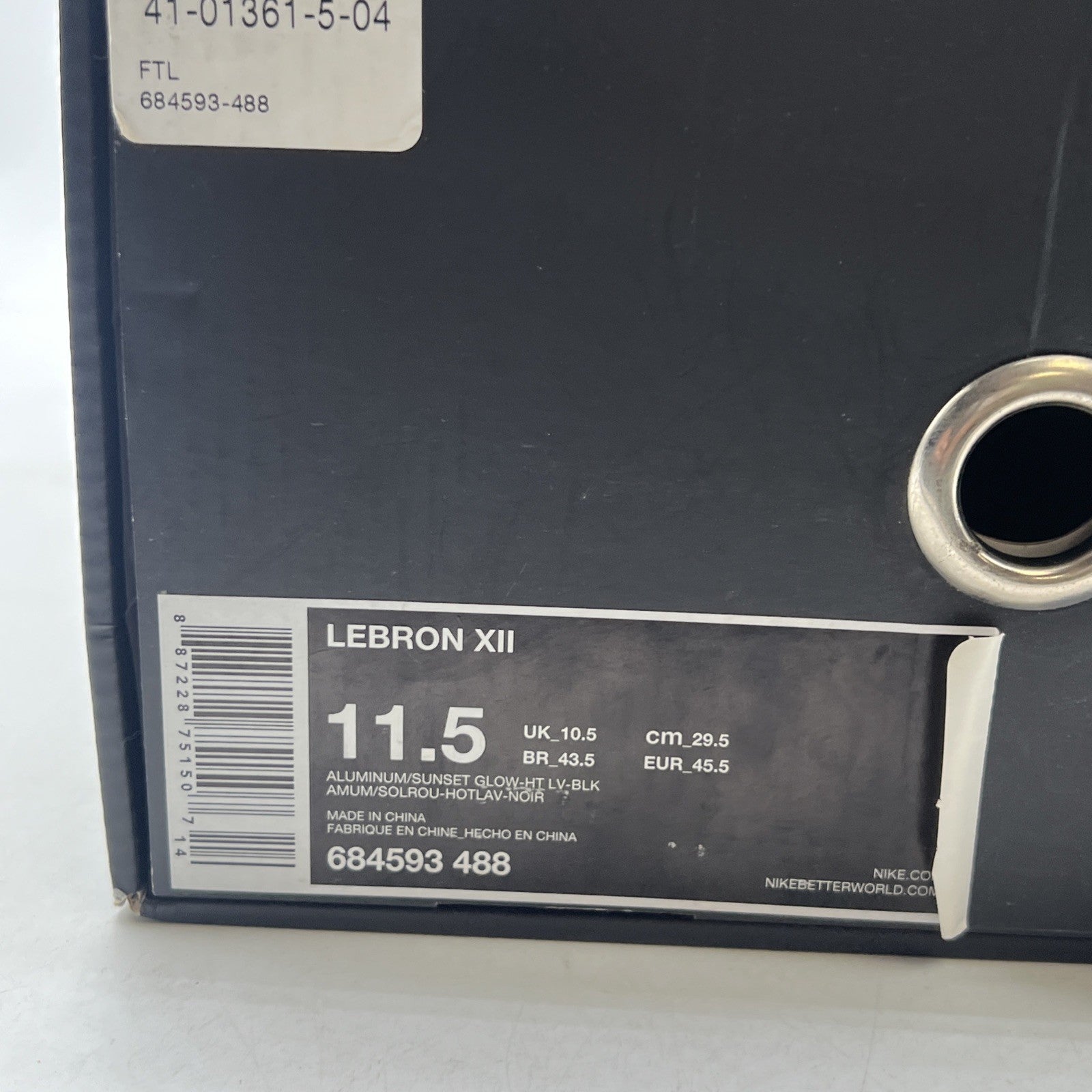Size 11.5 - Nike LeBron 12 Easter (684593-488)