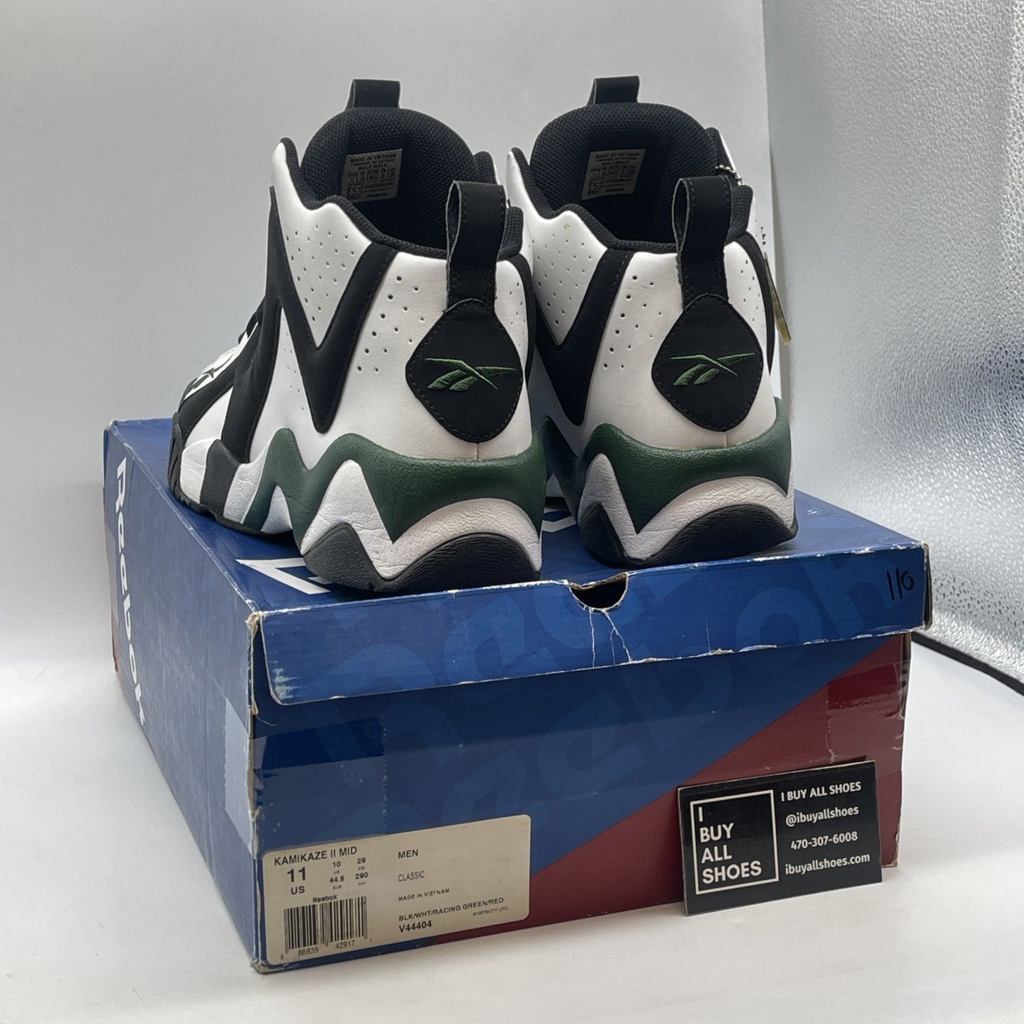 Size 11 - Reebok Kamikaze 2 Mid Reserve Collection Suede Leather (V44404)