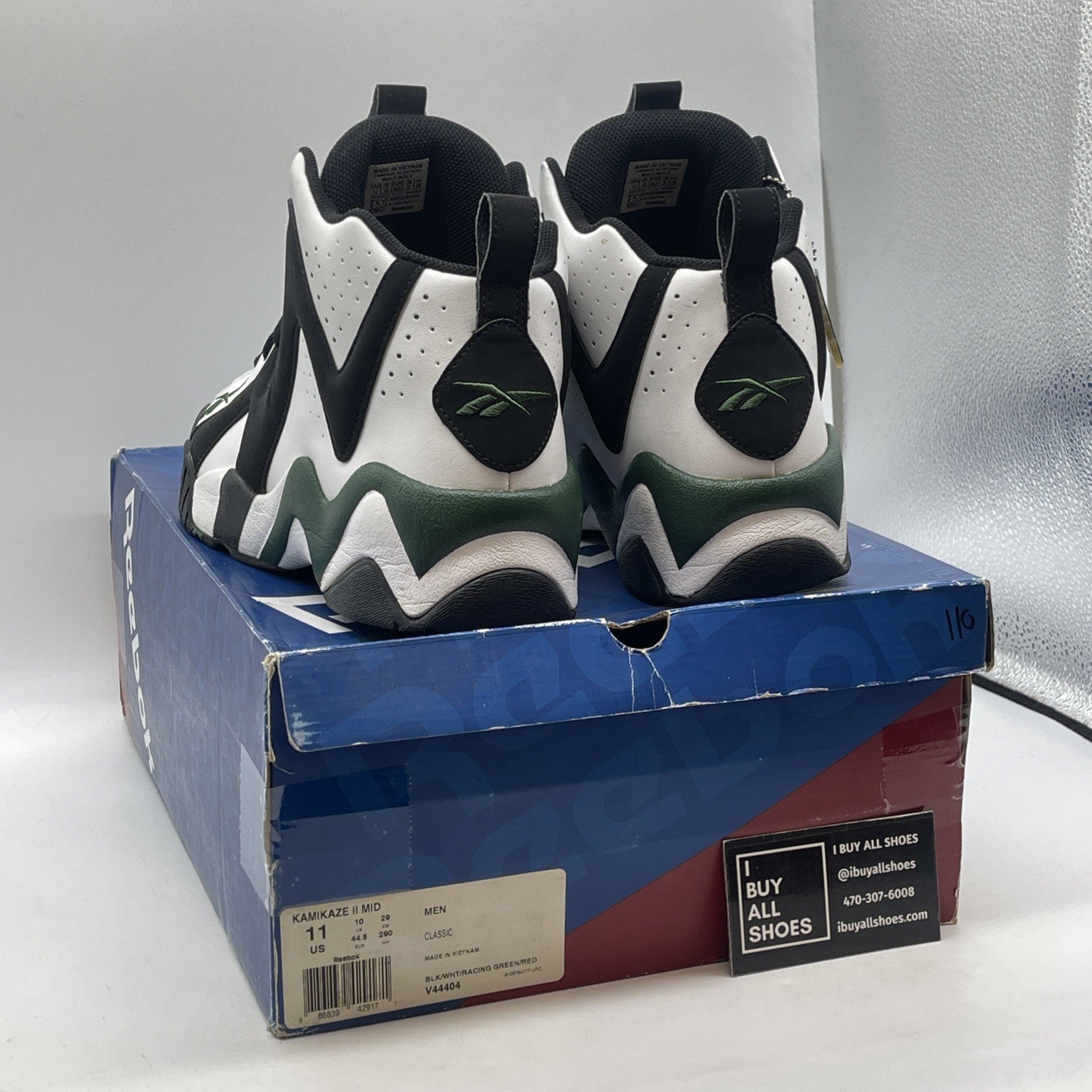 Size 11 - Reebok Kamikaze 2 Mid Reserve Collection Suede Leather (V44404)