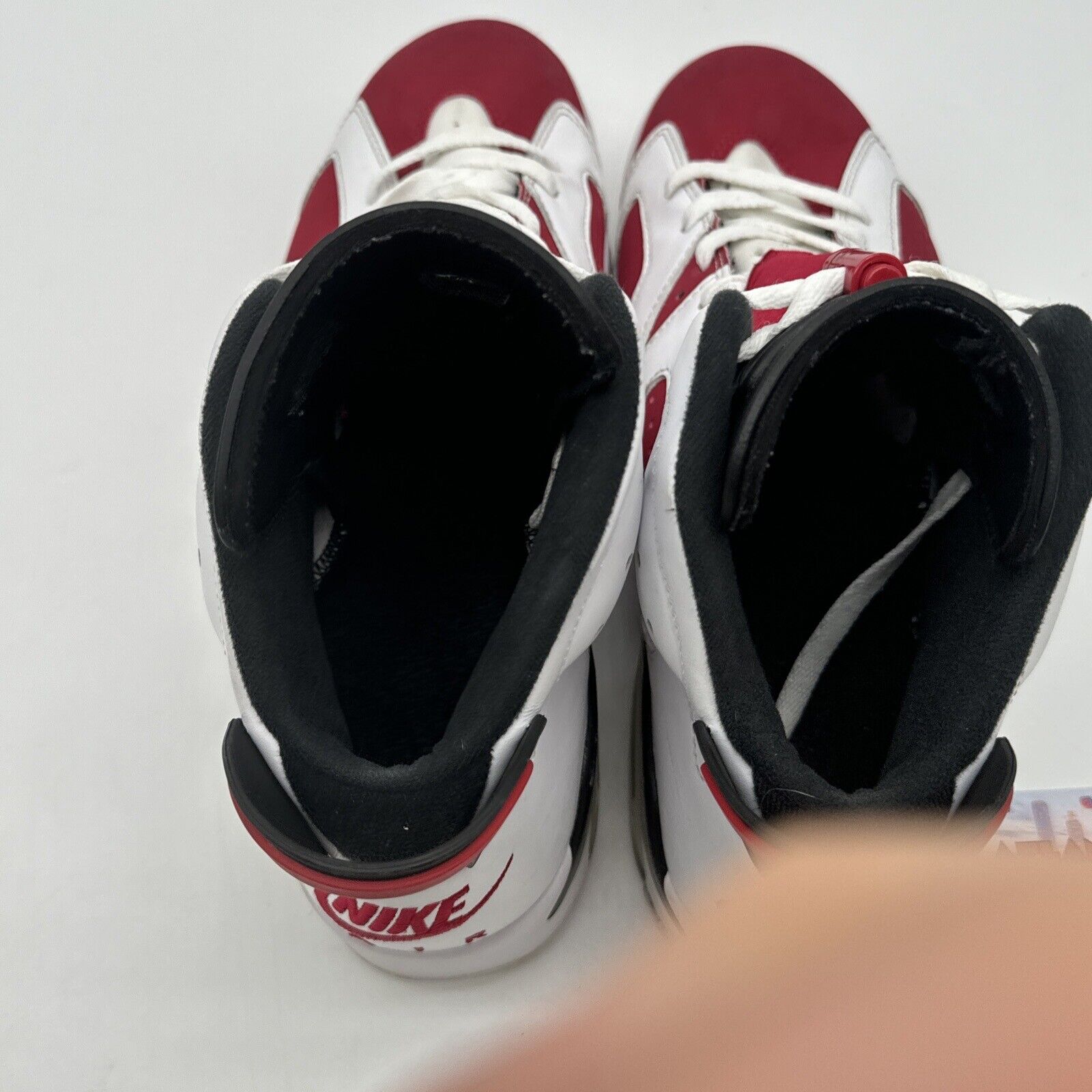 Size 9.5 - Jordan 6 Retro OG Mid Carmine White Red Suede Leather Black Icy Soles