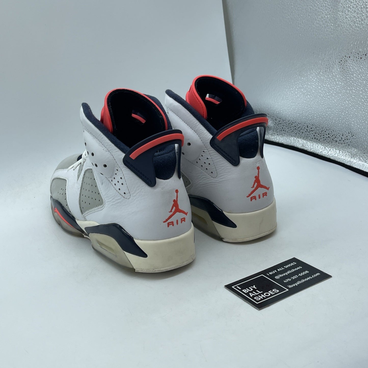 Size 9 - Air Jordan 6 Retro Tinker Grey White Leather (384664-104)
