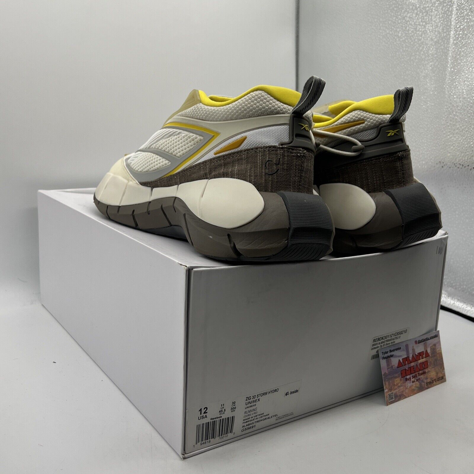 Size 12 - Reebok Cottweiler x Zig 3D Storm Hydro Alabaster Yellow Brown G55691