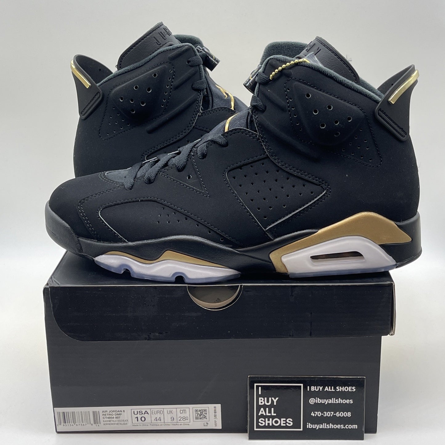 Size 10 - Jordan 6 Retro Defining Moments 2020 Black Suede (CT4954-007)