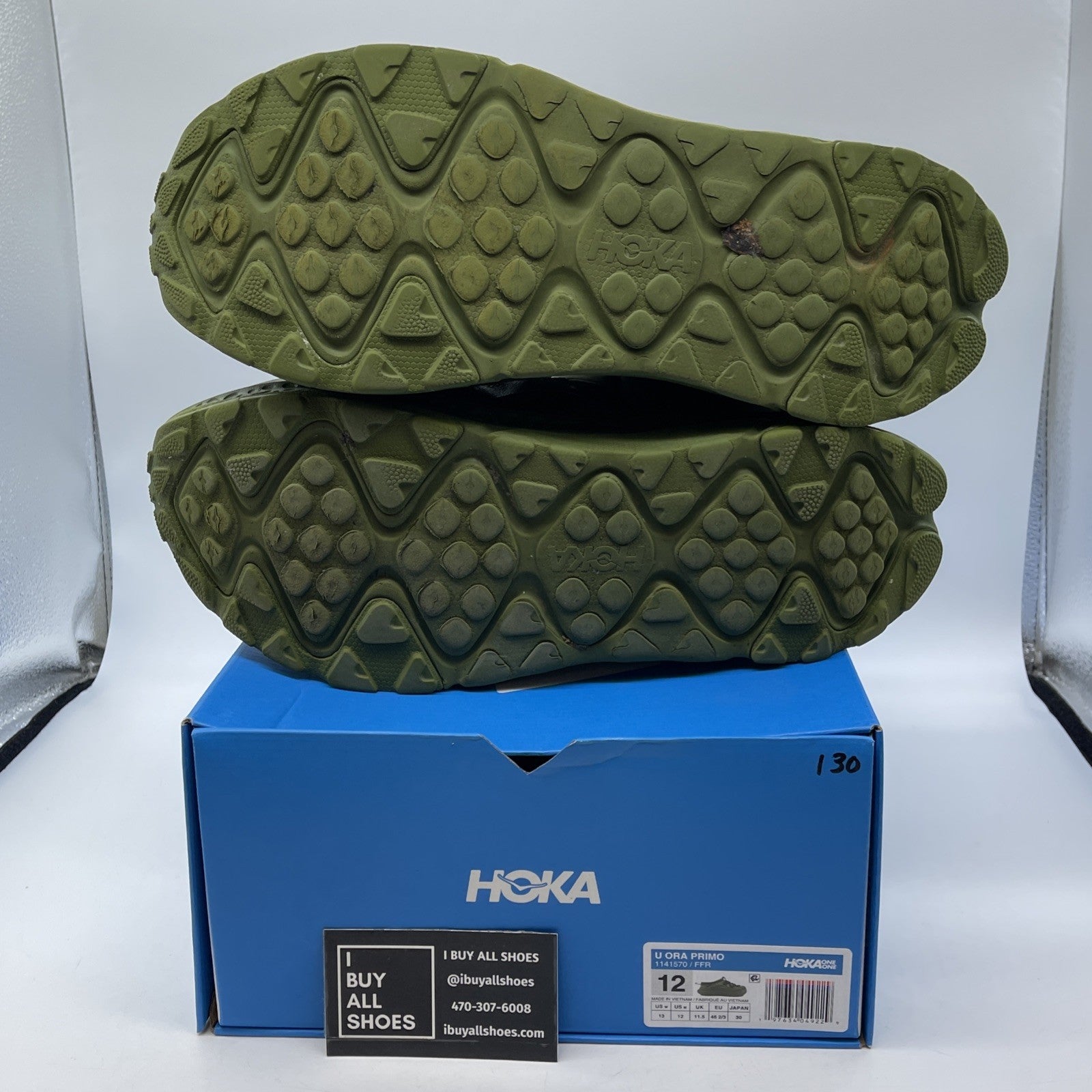 Size 12 - Limited edition Hoka One Ora Primo Olive Green Black (1141570)