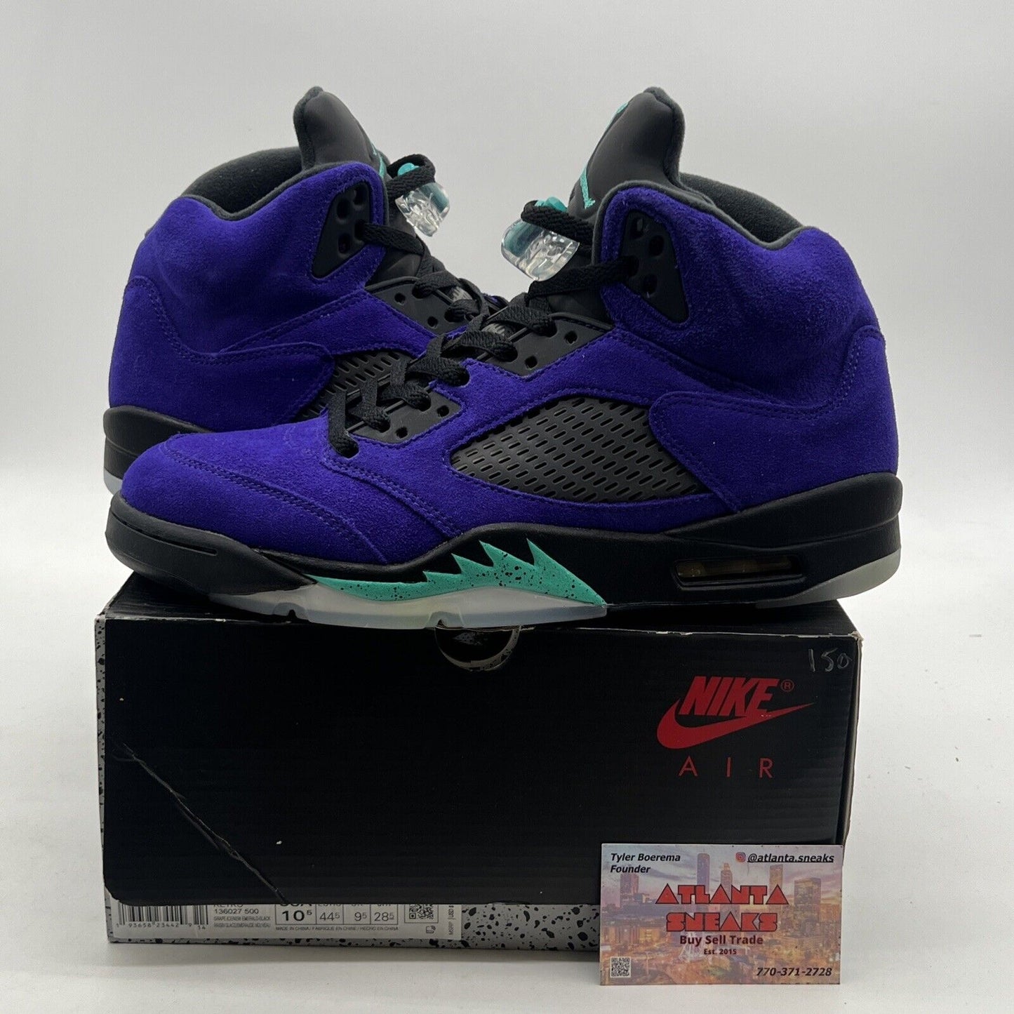 Size 10.5 - Air Jordan 5 Retro Alternate Grape 2020 (136027-500)