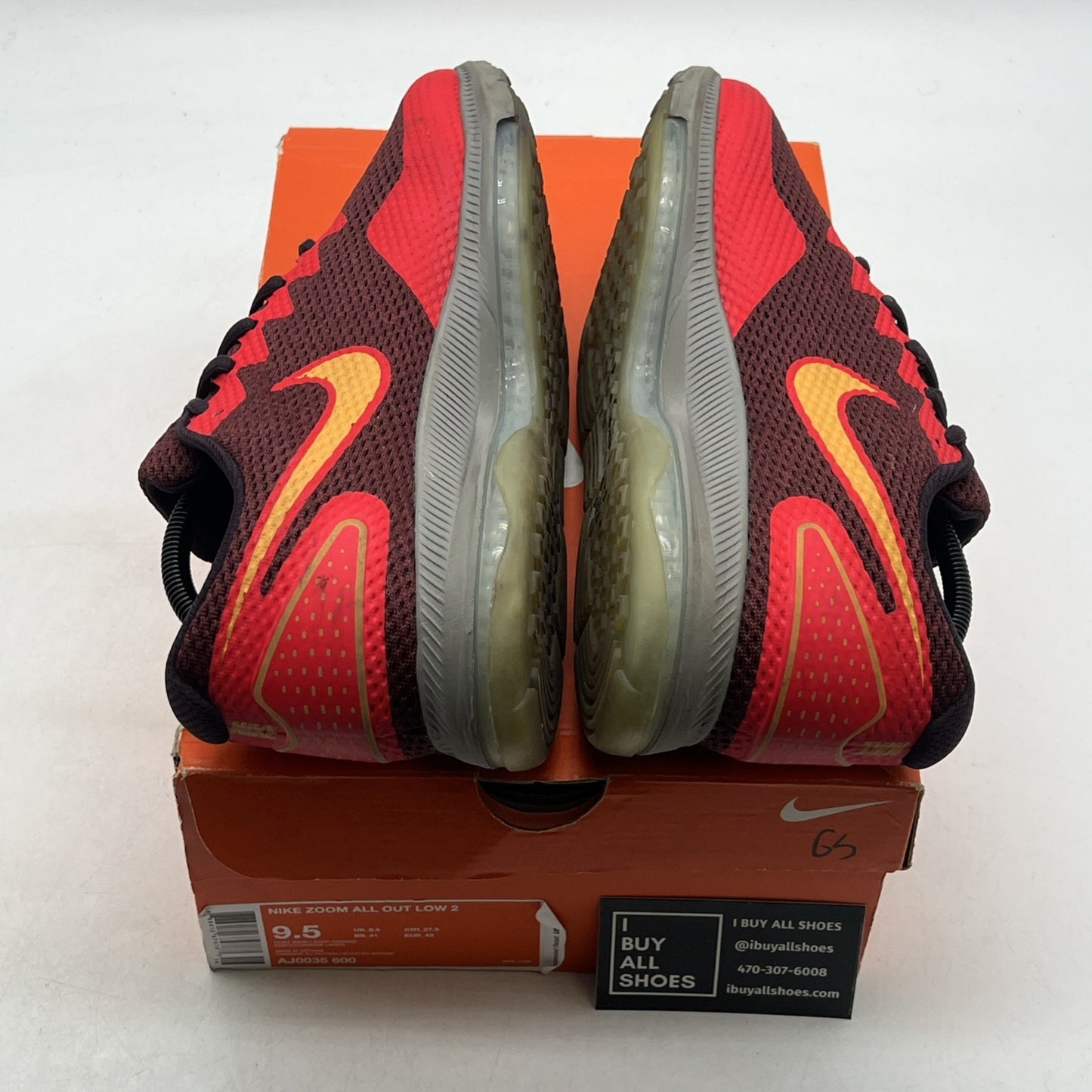 Size 9.5 - Nike Zoom All Out 2 Low Red (AJ0035-600)